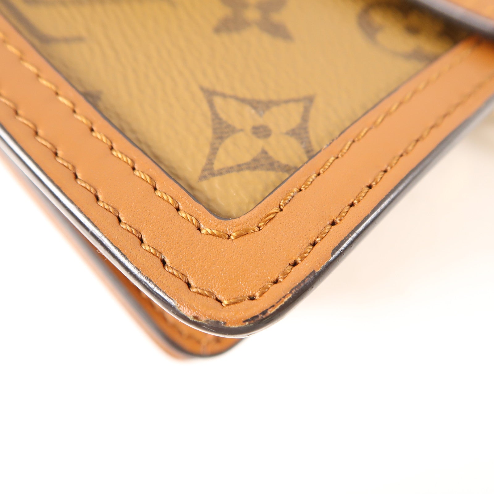 LOUIS VUITTON Monogrqam Reverse Mini Dauphine手挽肩背兩用袋棕色