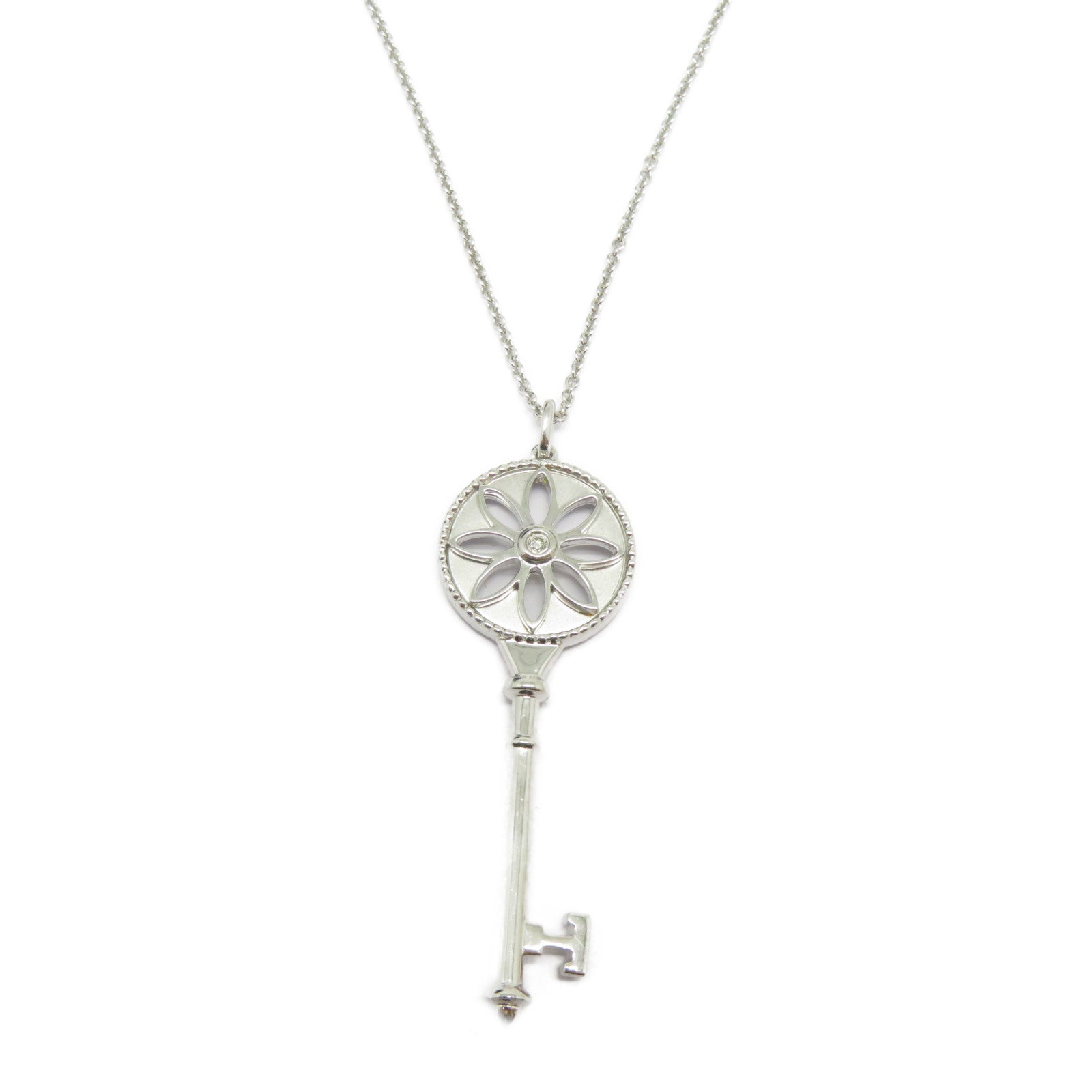 TIFFANY＆CO 【激減優惠】18K白金Star Key Necklace項鍊