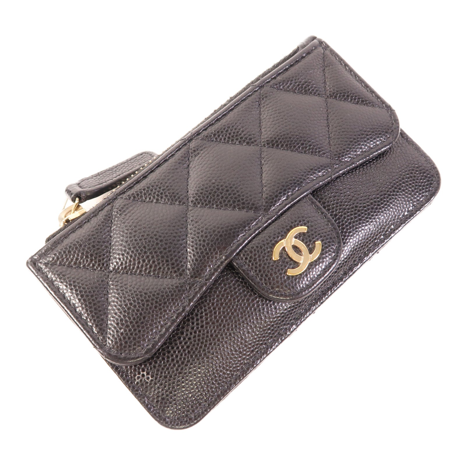 CHANEL 牛皮皮革Card Case金扣卡片套