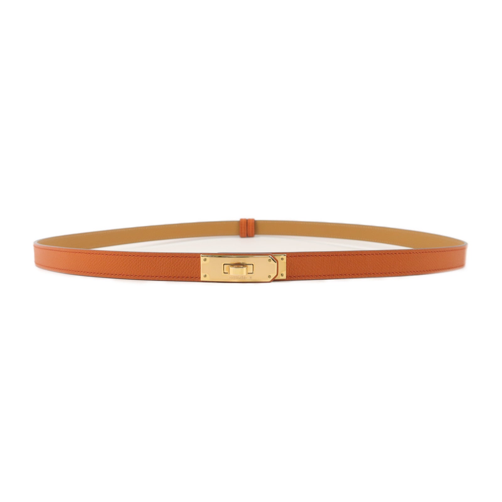 HERMES Epsom皮革Kelly 18 Belt皮帶Terre Battue