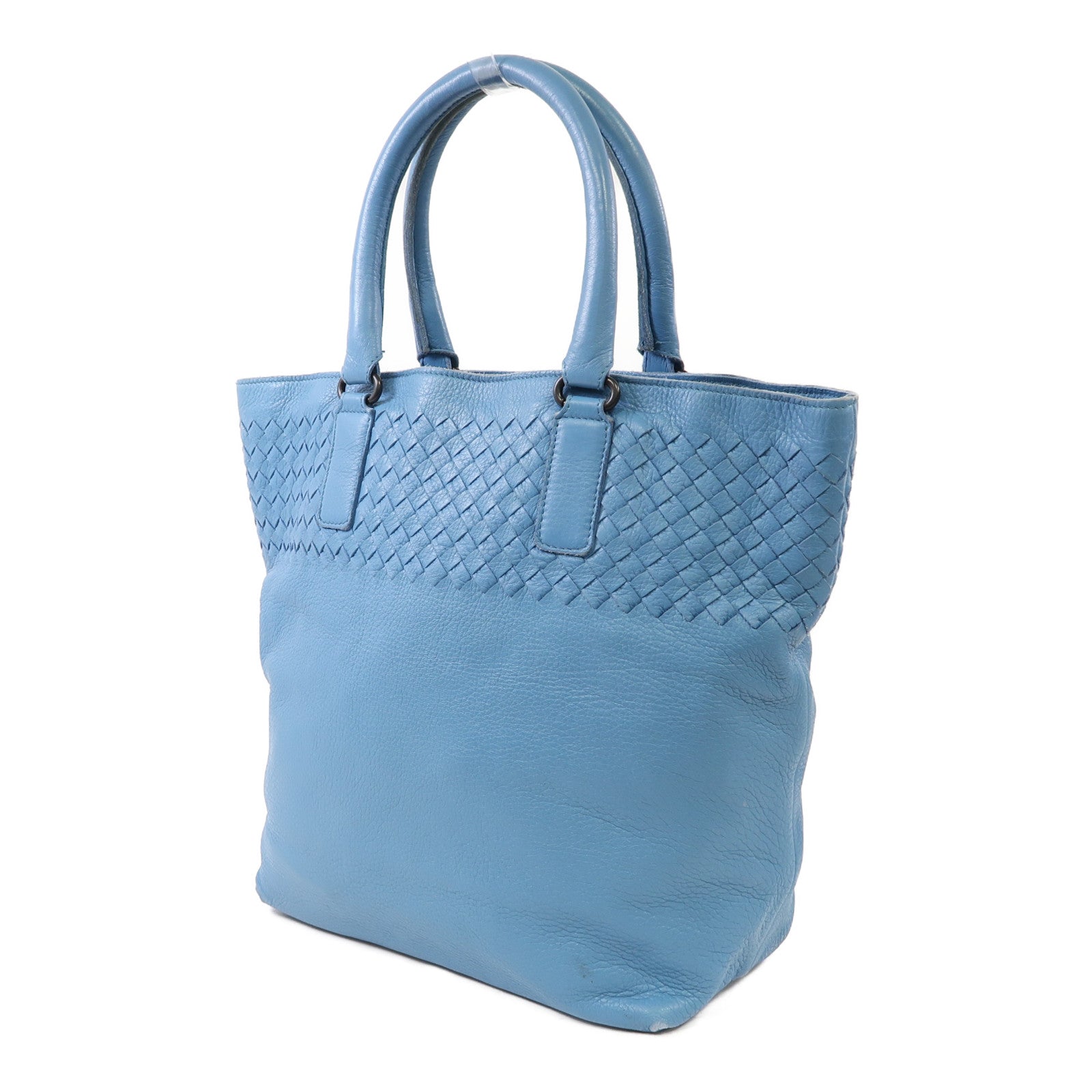BOTTEGA VENETA 【激減優惠】牛皮皮革Hand Bag手挽袋藍色