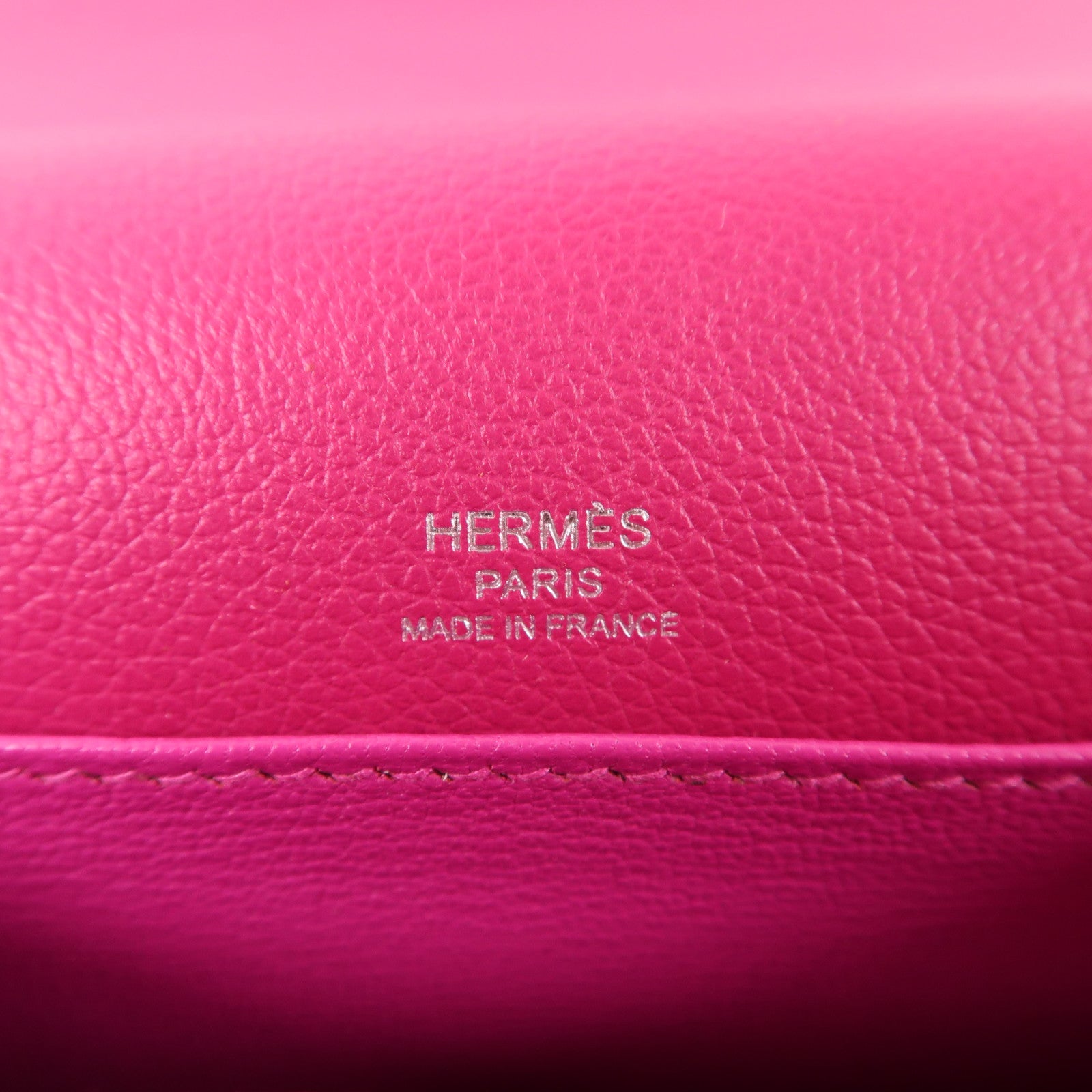 HERMES Evercolor皮革Mini Roulis銀扣肩背袋L3 Rose Purple