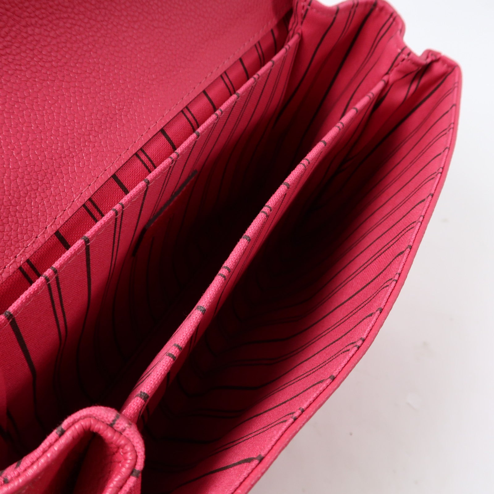 LOUIS VUITTON Monogram Empreinte Pochette Metis金扣手挽肩背兩用袋粉紅色