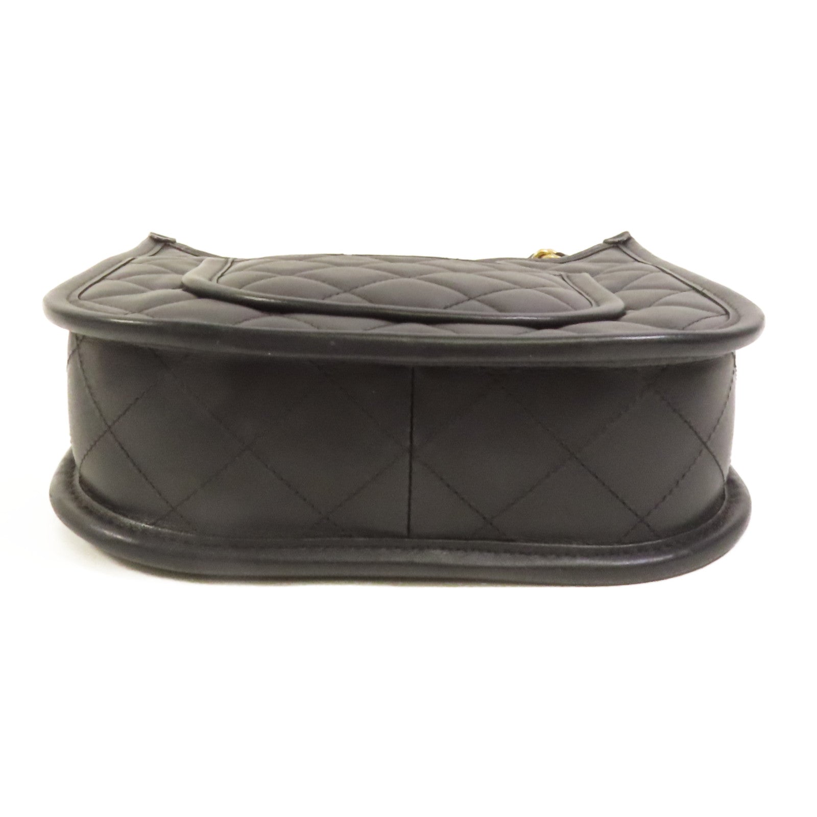 CHANEL 牛皮皮革24S Hobo金扣鏈帶手挽肩背兩用袋