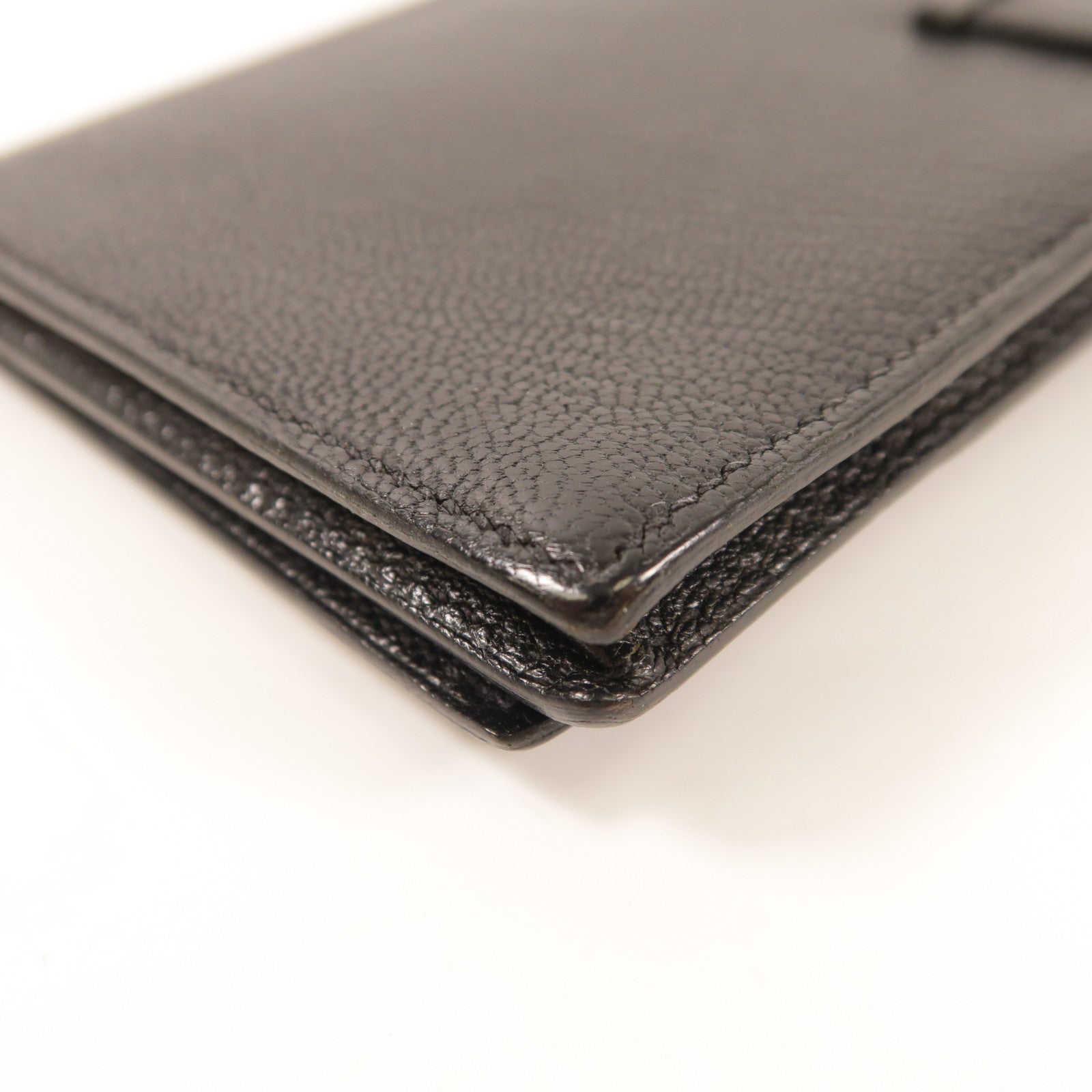 HERMES Chevre皮革Bearn Long Wallet銀扣長錢包Noir