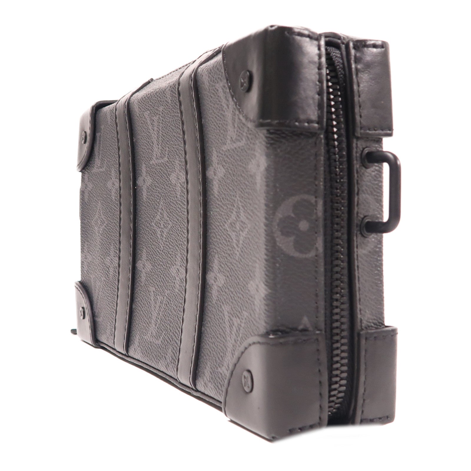 LOUIS VUITTON Monogram Eclipse Soft Trunk Wallet肩背袋黑色