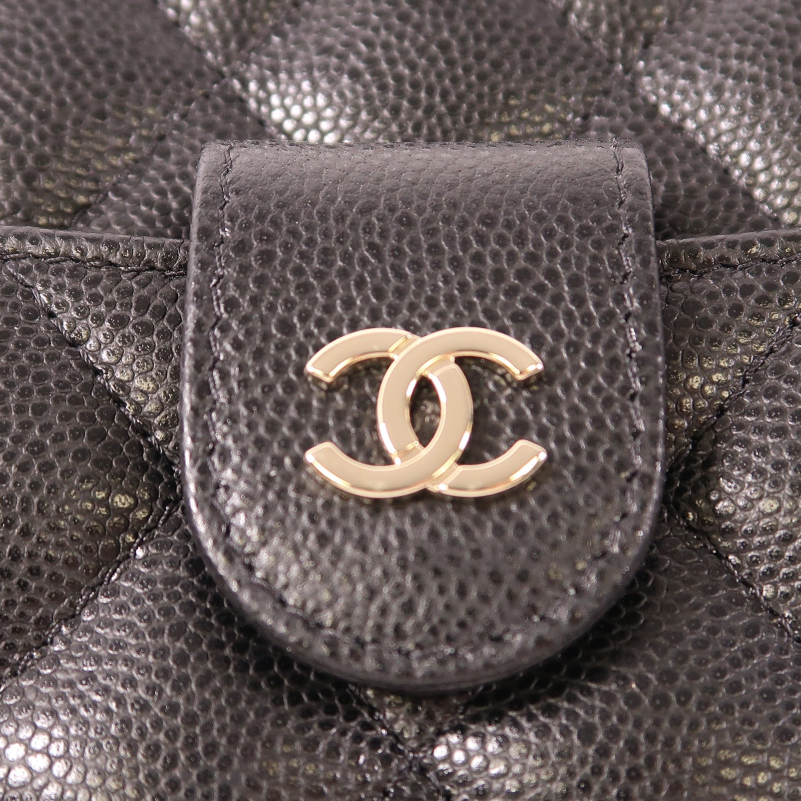 CHANEL 牛皮皮革Chain Shoulder金扣鏈帶肩背袋