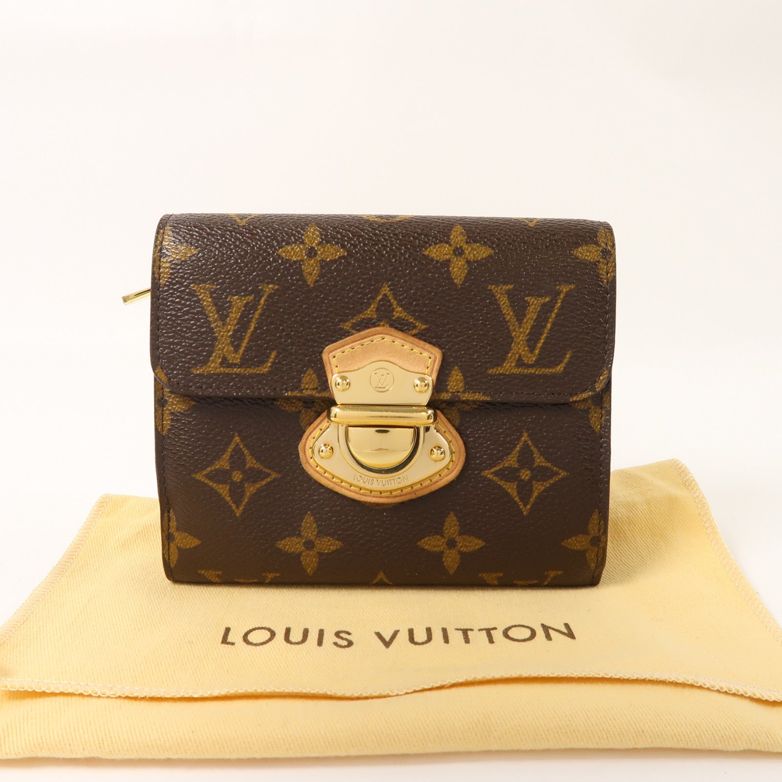 LOUIS VUITTON Monogram Joey Wallet金扣錢包啡色