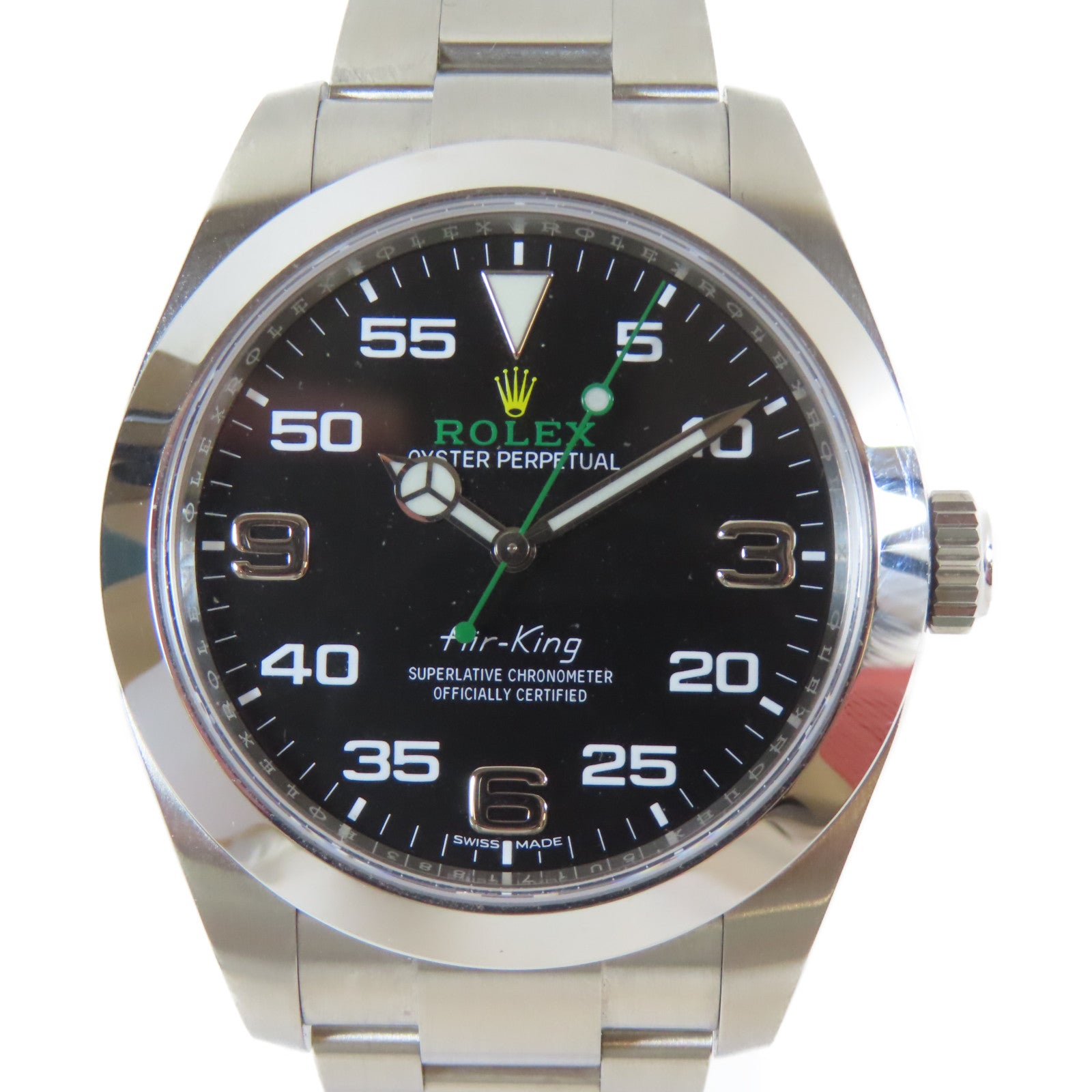 ROLEX Air King不鏽鋼手錶自動機芯黑色