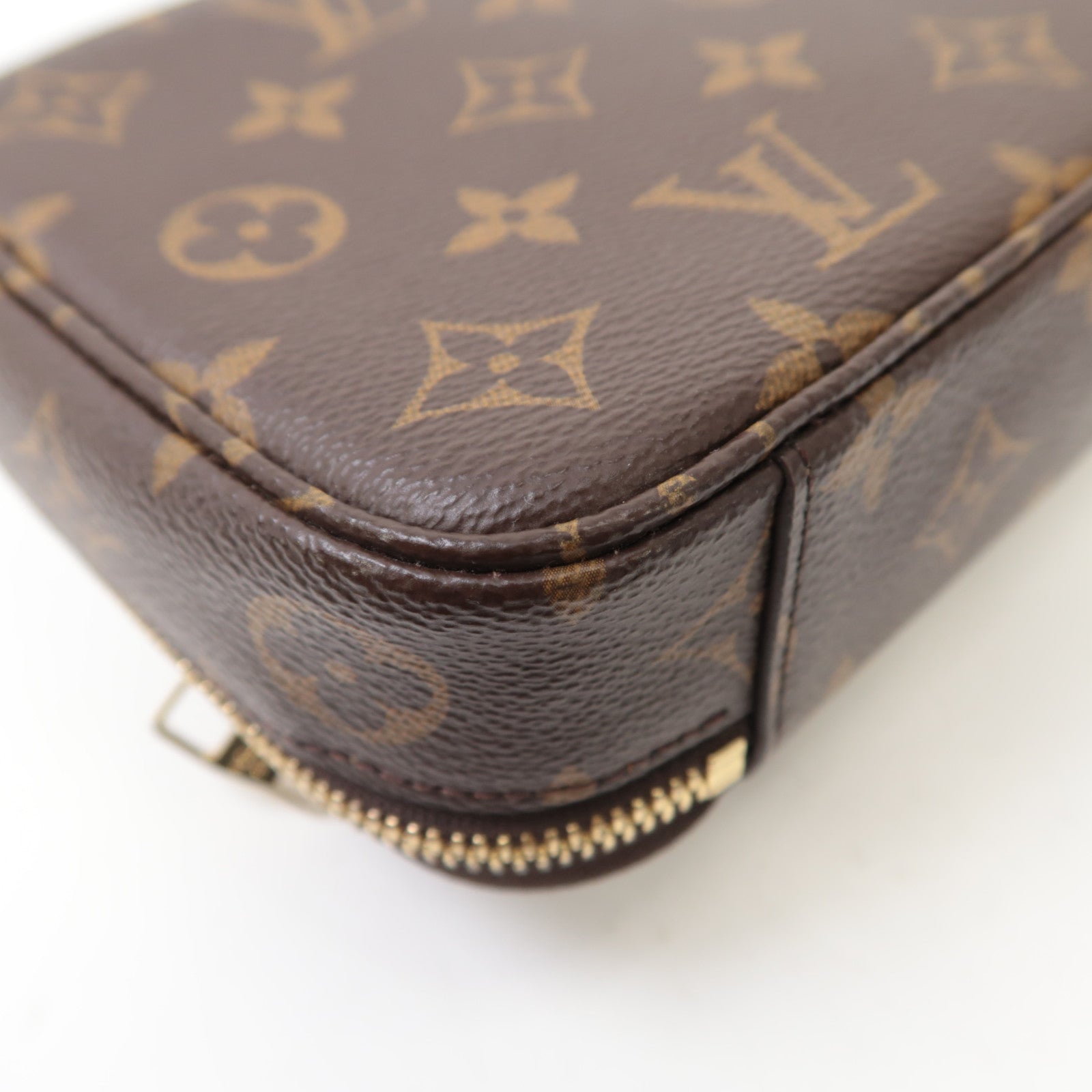 LOUIS VUITTON Monogram Utility金扣手挽肩背兩用袋棕色