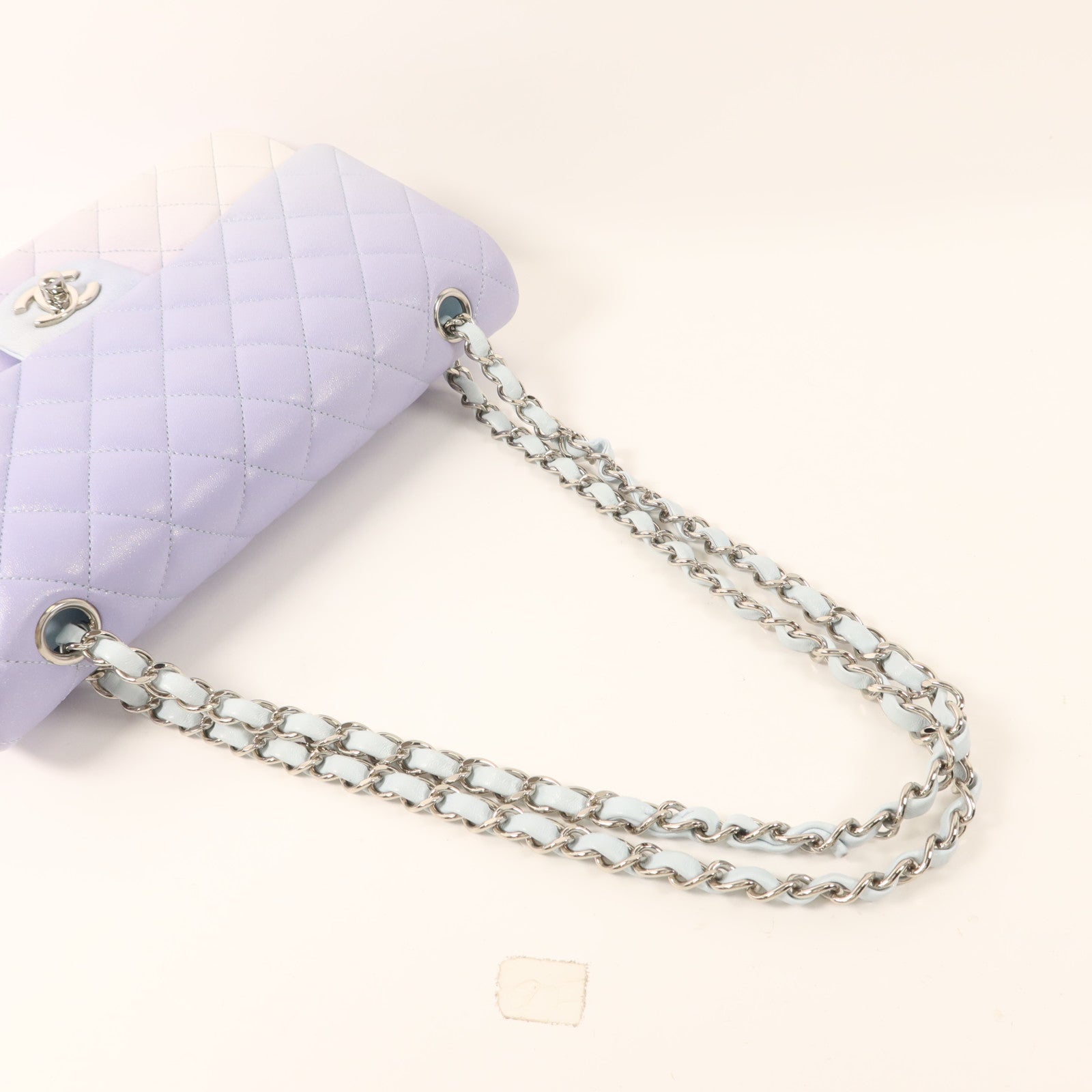 CHANEL 牛皮皮革Classic 25銀扣鏈帶肩背袋