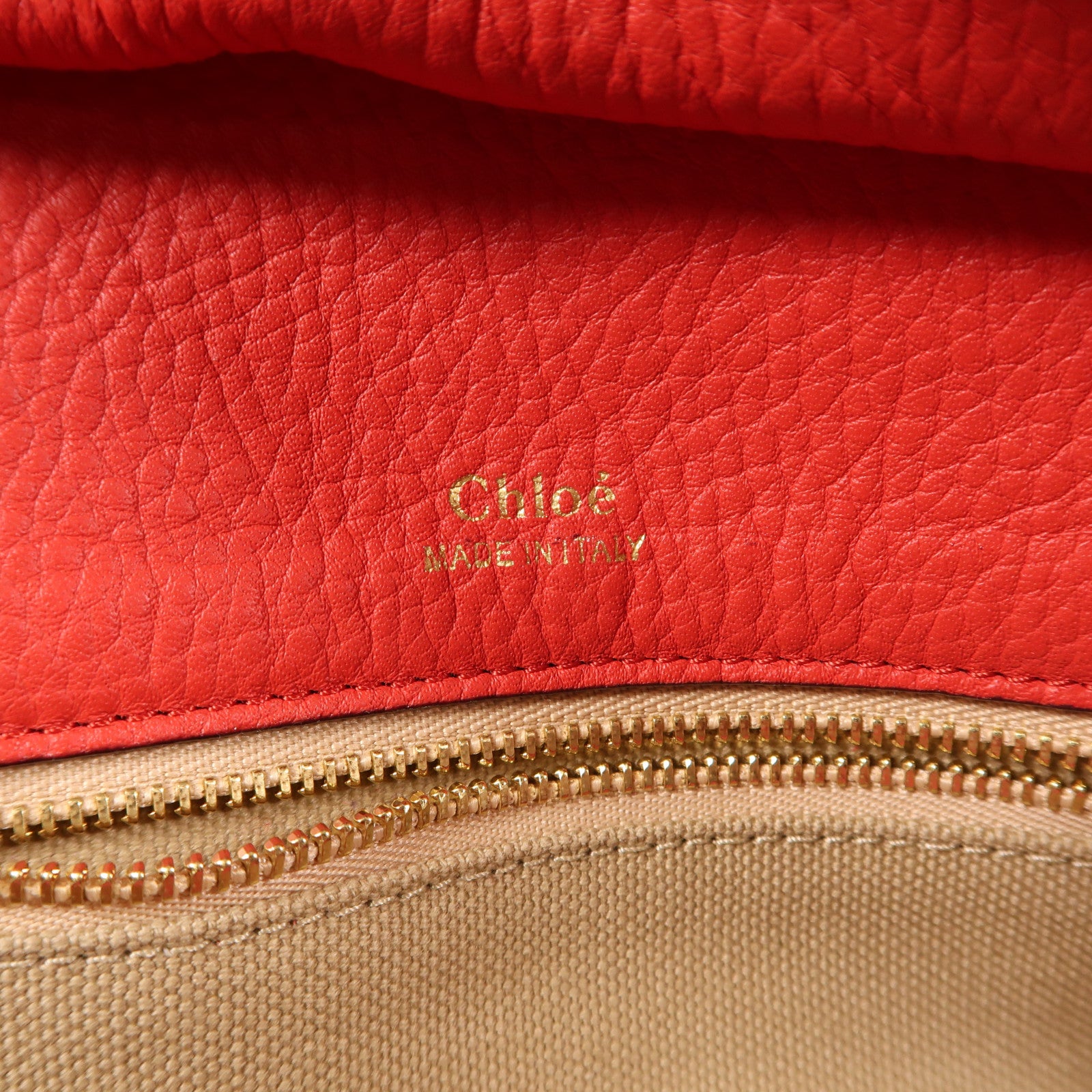 Chloe 【激減優惠】牛皮皮革Handbag金扣手挽袋