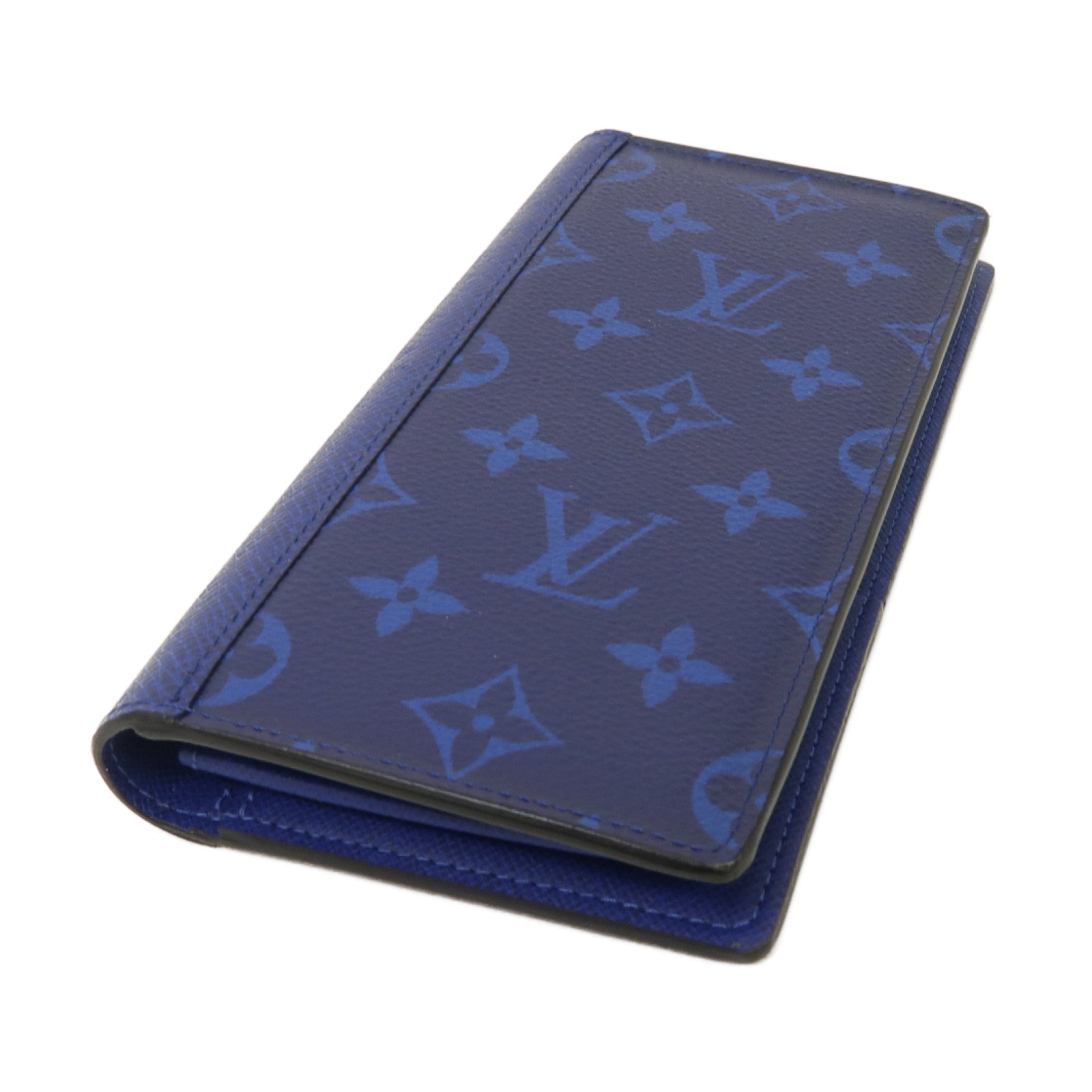 LOUIS VUITTON 【激減優惠】Taigarama Brazza銀扣長錢包藍色