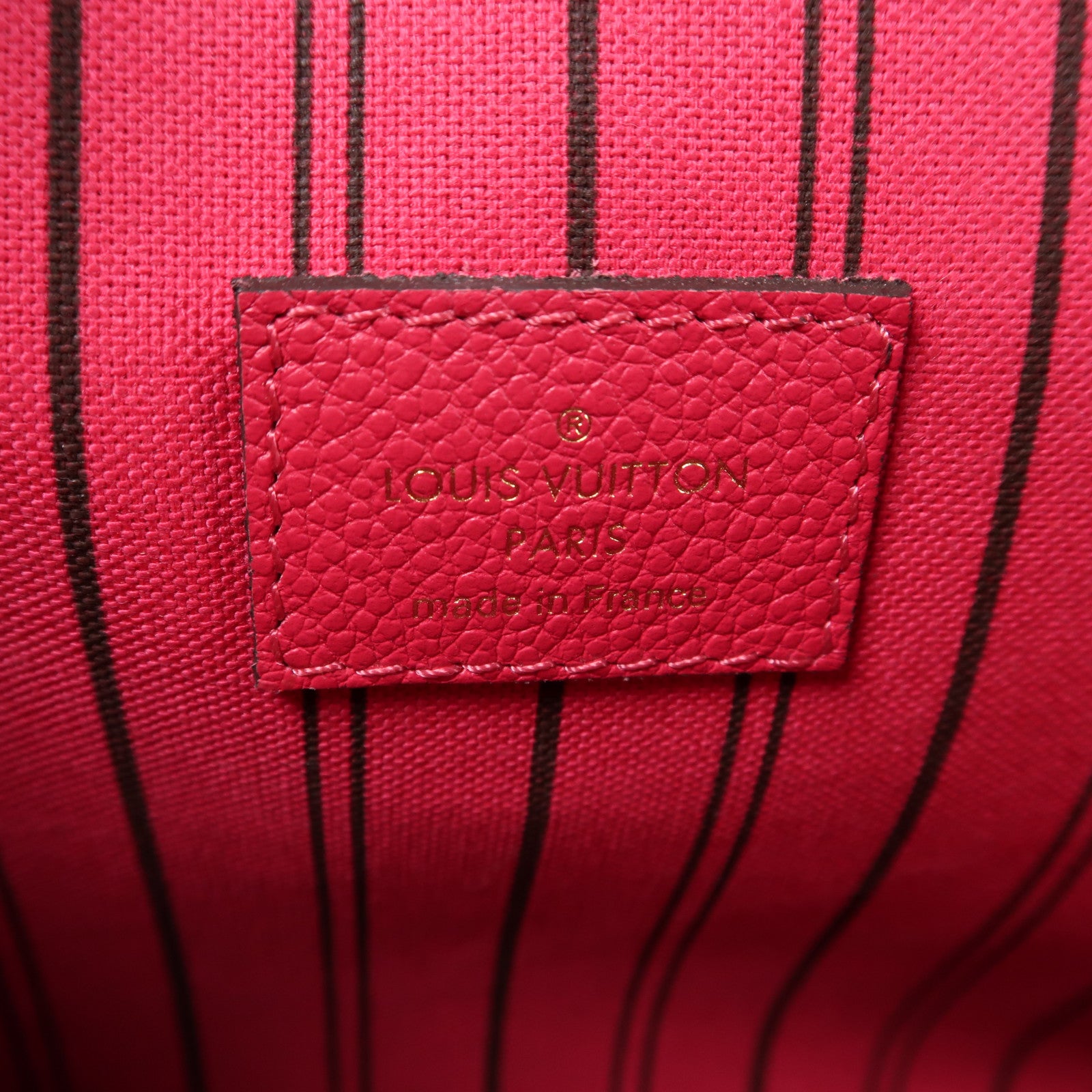 LOUIS VUITTON Monogram Empreinte Pochette Metis金扣手挽肩背兩用袋粉紅色