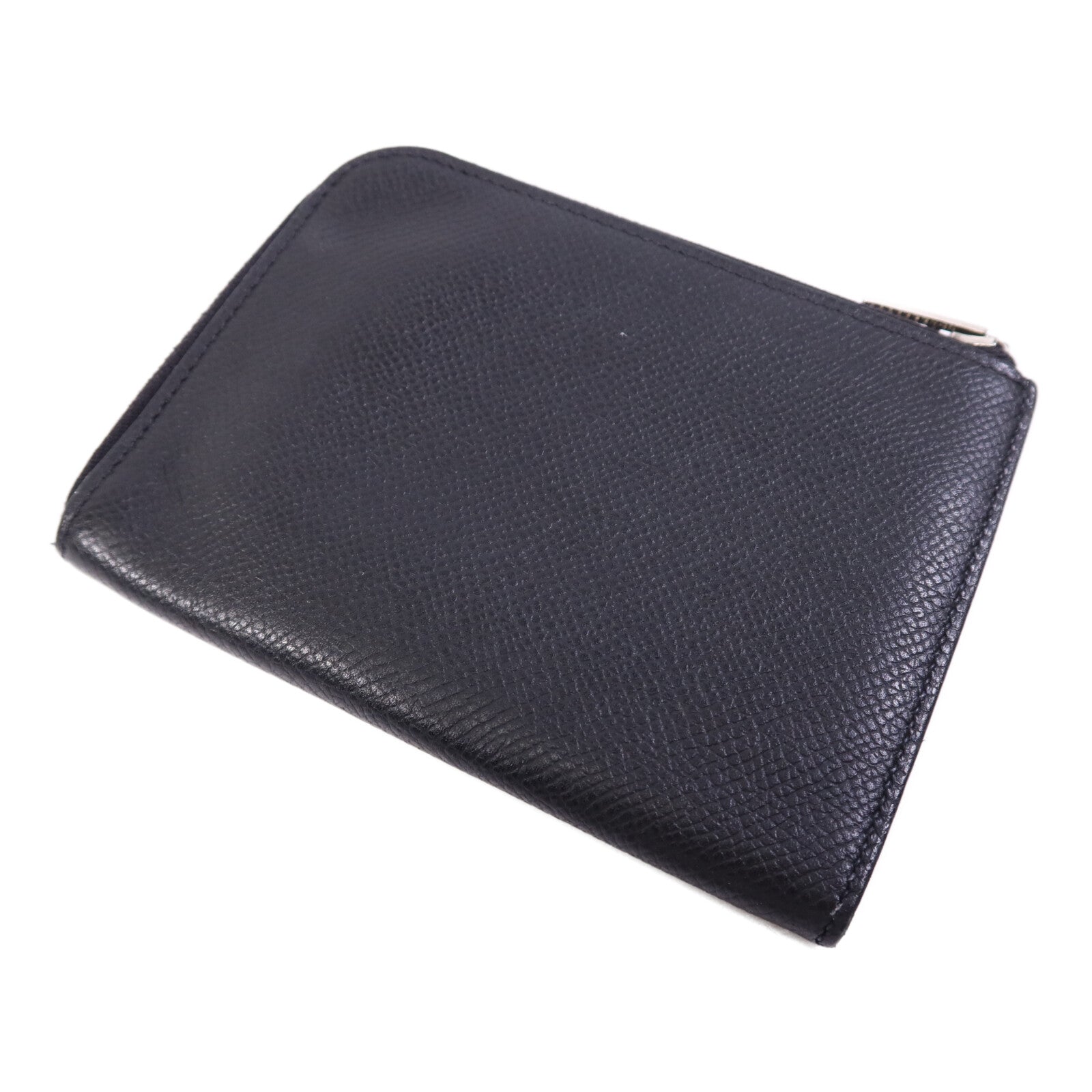 HERMES Epsom皮革Wallet銀扣錢包Noir