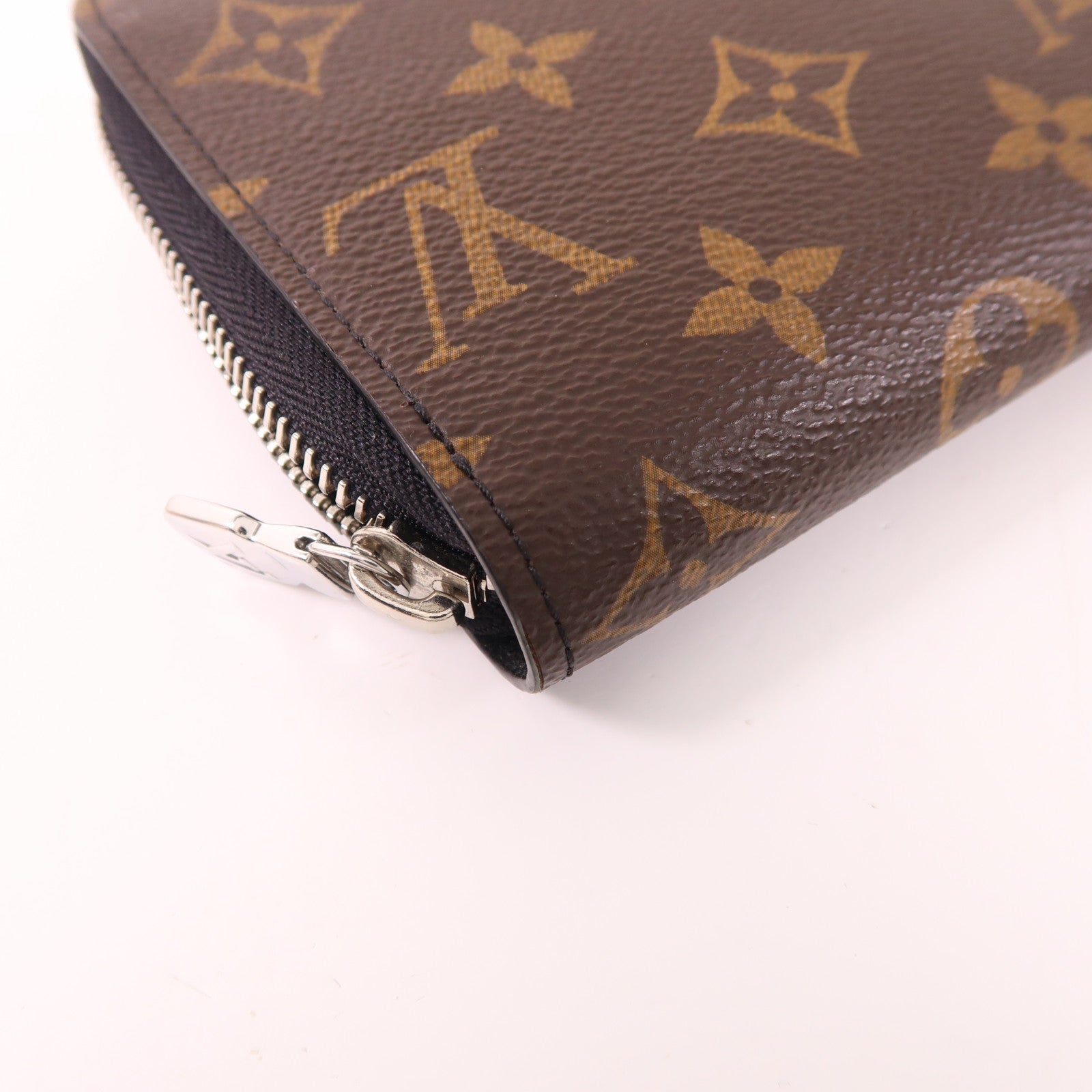 LOUIS VUITTON Monogram Zipper Dragonne銀扣長錢包