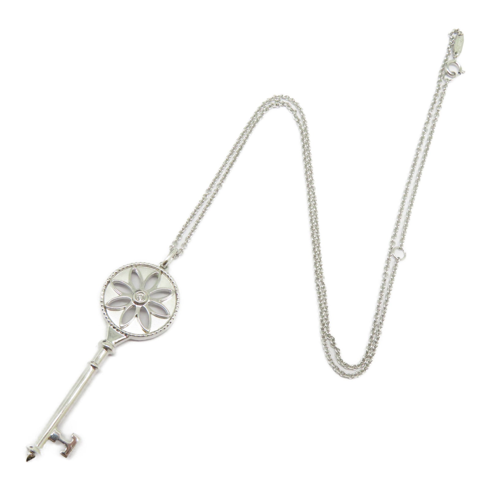 TIFFANY＆CO 【激減優惠】18K白金Star Key Necklace項鍊