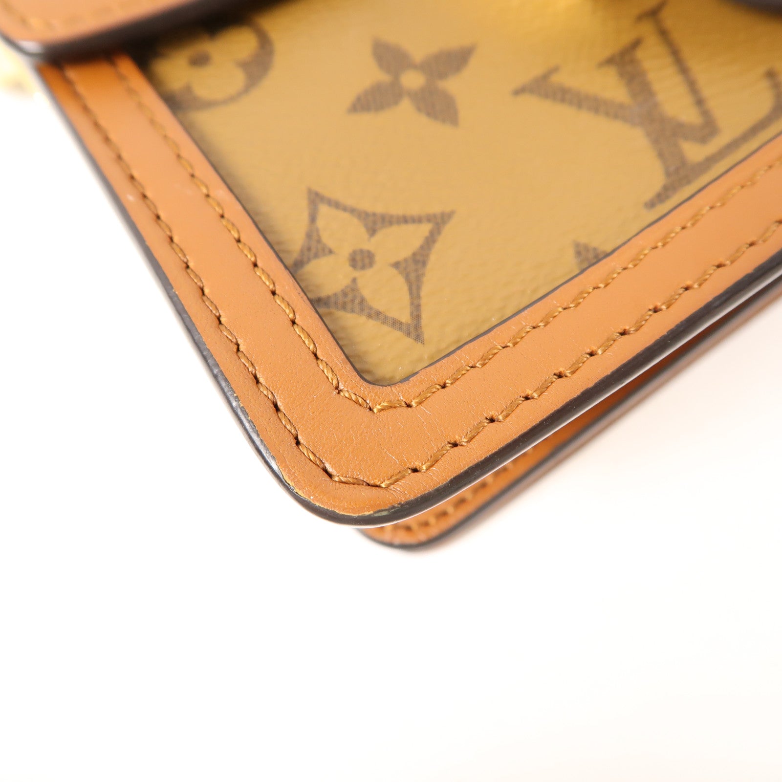 LOUIS VUITTON Monogrqam Reverse Mini Dauphine手挽肩背兩用袋棕色