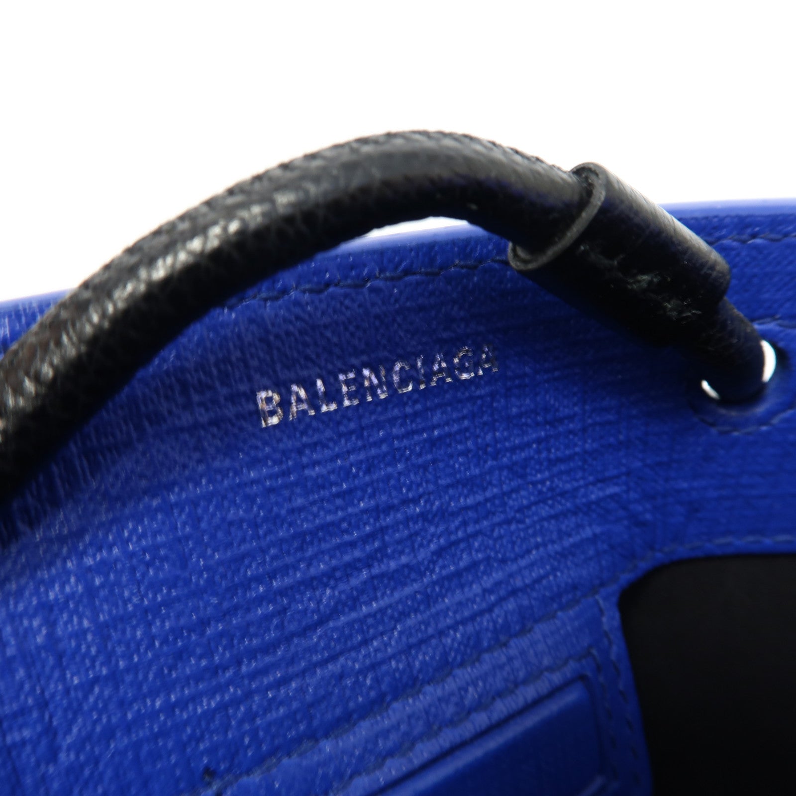 BALENCIAGA 【激減優惠】牛皮皮革Tote Bag銀扣手挽肩背兩用袋藍色