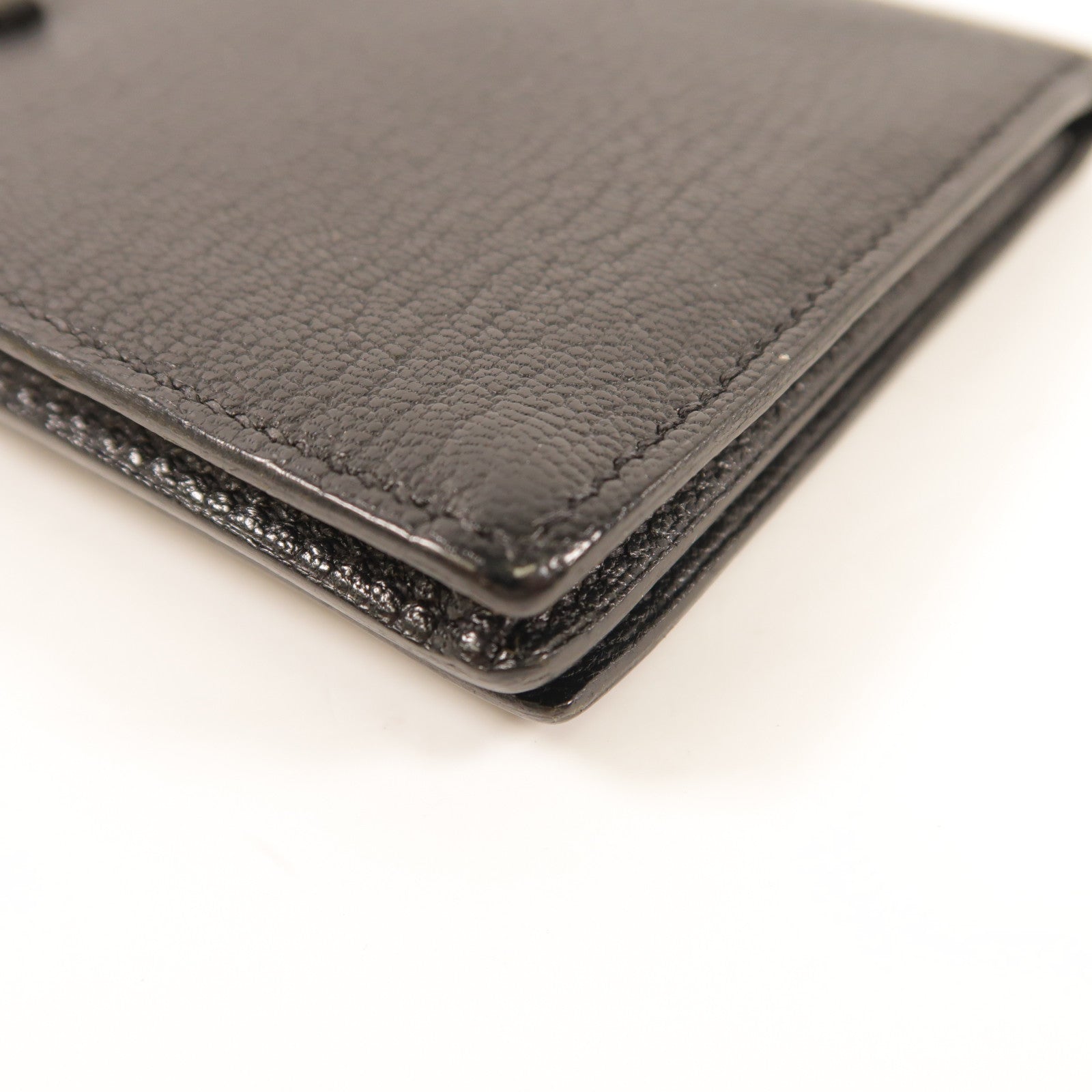 HERMES Chevre皮革Bearn Long Wallet銀扣長錢包Noir