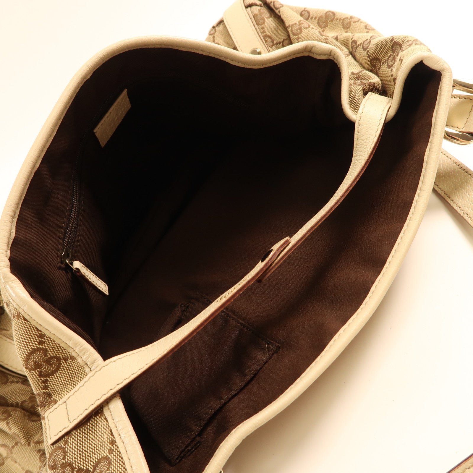 GUCCI 帆布Shoulder Bag金扣肩背袋