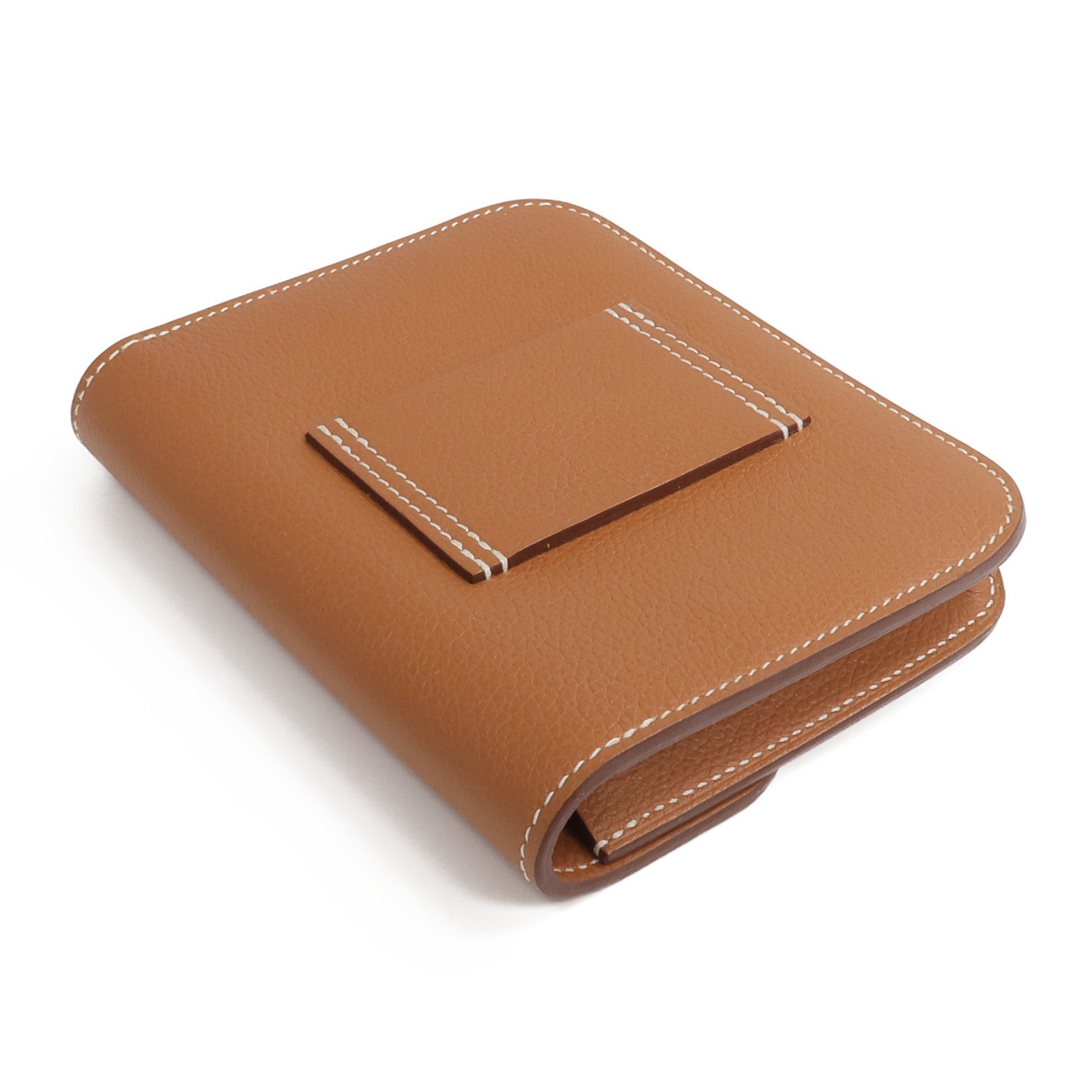 HERMES Evercolor皮革Constance Slim Wallet錢包Gold