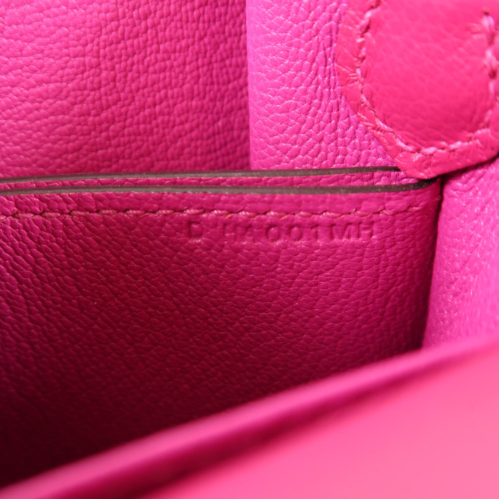 HERMES Evercolor皮革Mini Roulis銀扣肩背袋L3 Rose Purple