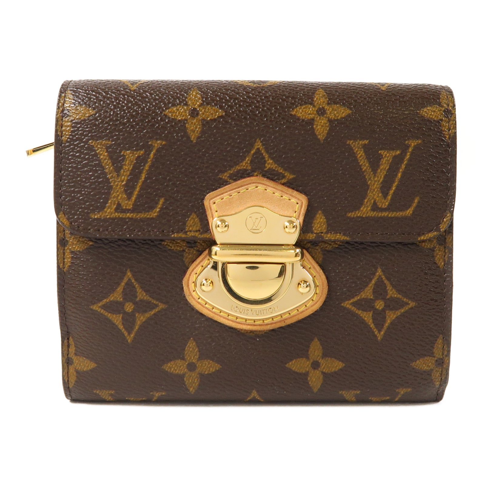 LOUIS VUITTON Monogram Joey Wallet金扣錢包啡色