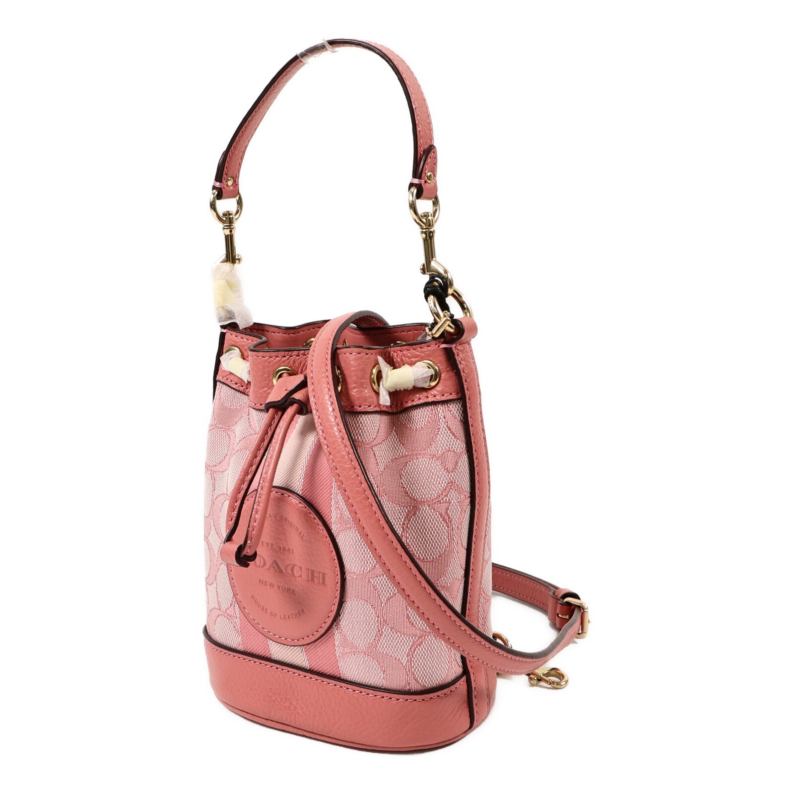 COACH 帆布Mini Dempsey Bucket Bag手挽肩背兩用袋
