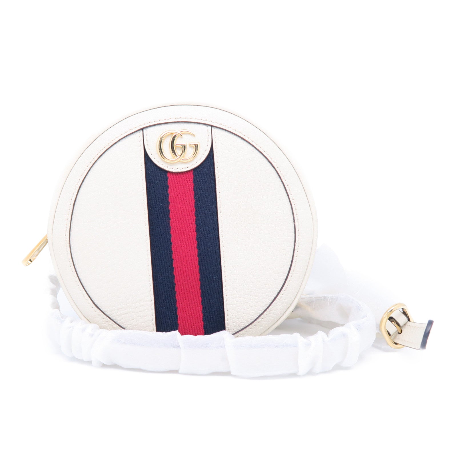 GUCCI 【清倉大減價】牛皮皮革Ophidia Mini Backpack金扣背包白色
