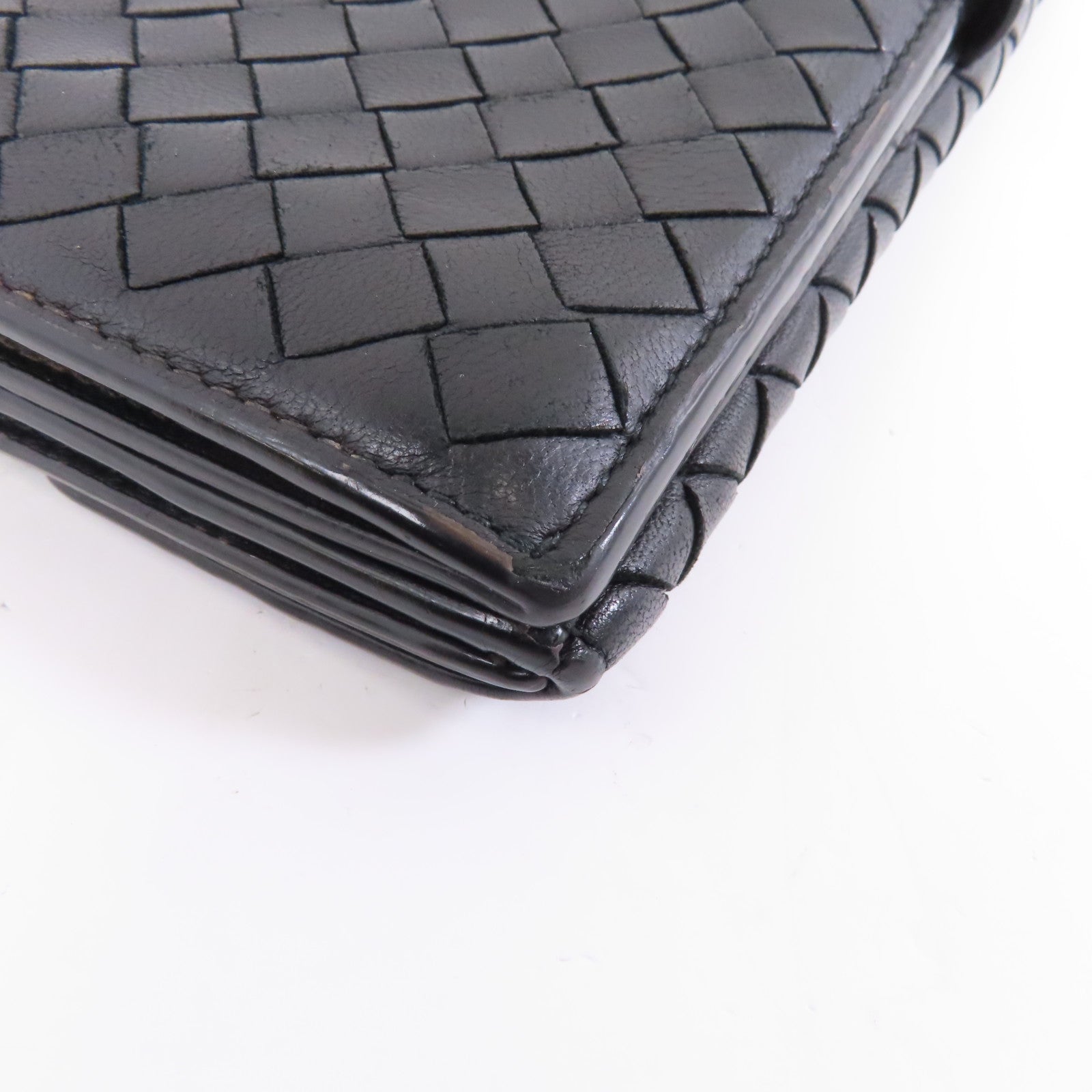 BOTTEGA VENETA 織紋皮革Long Wallet長錢包黑色