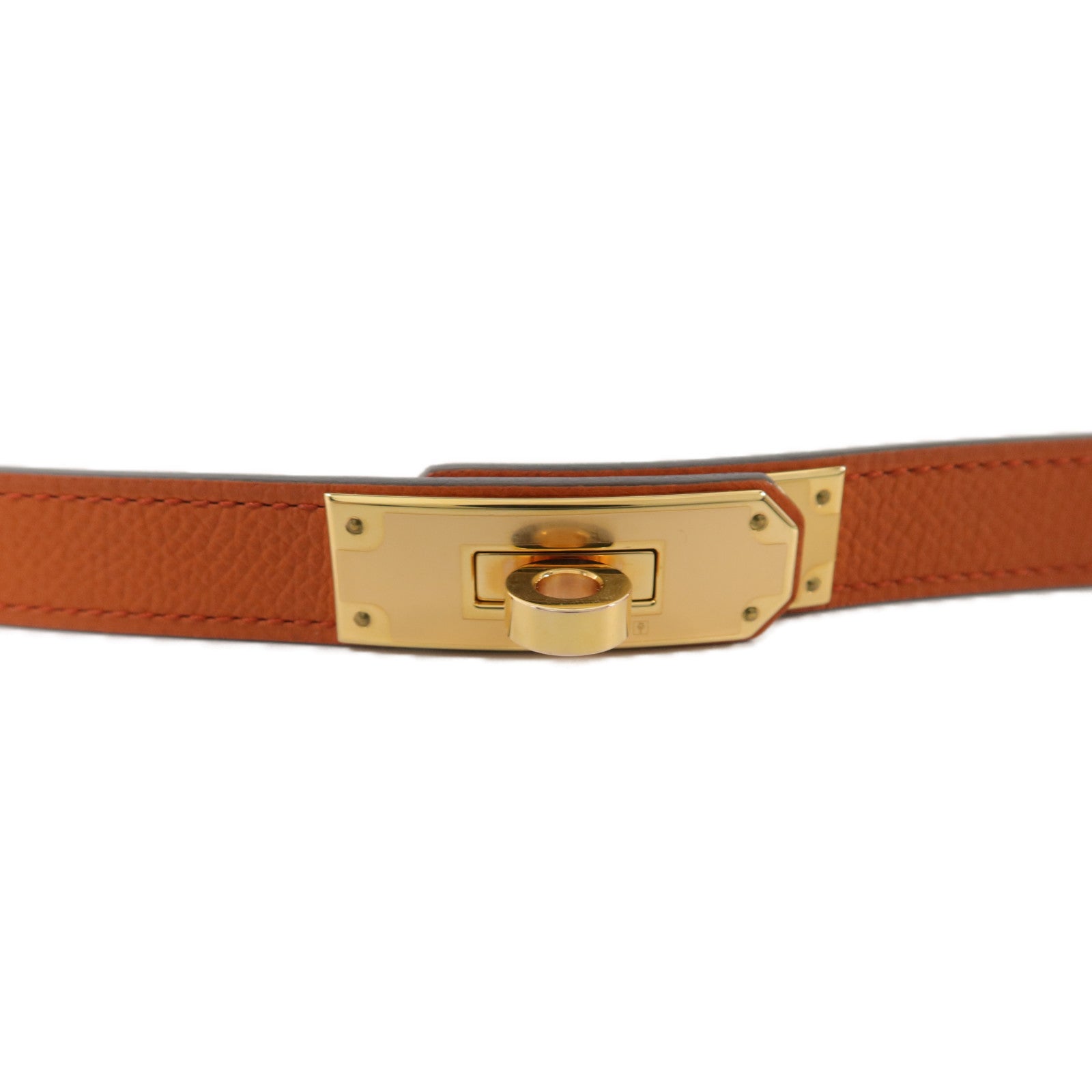 HERMES Epsom皮革Kelly 18 Belt皮帶Terre Battue
