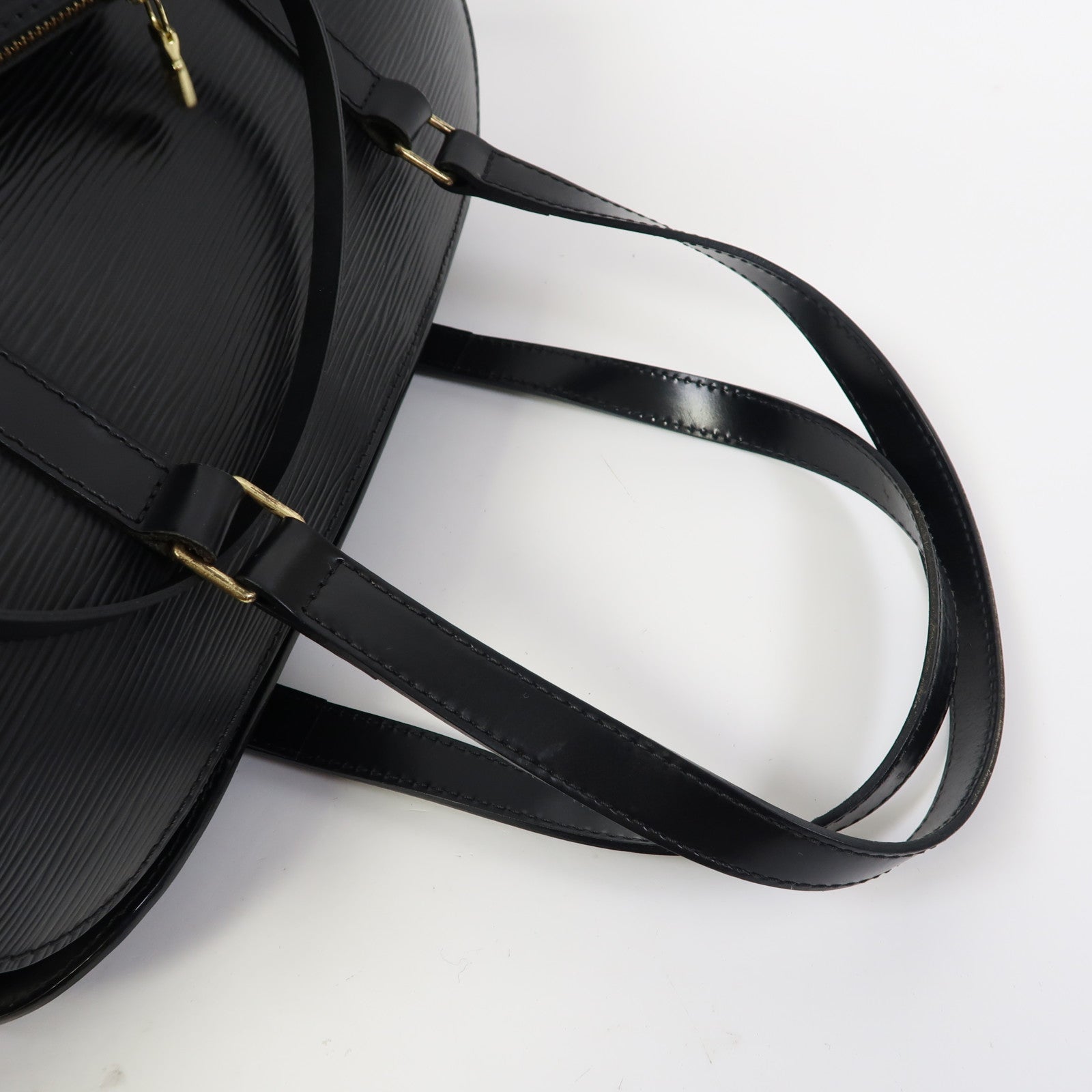 LOUIS VUITTON 【激減優惠】Epi Soufflot金扣手挽袋黑色