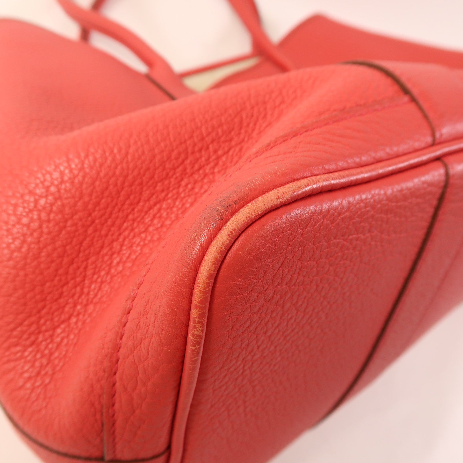 HERMES Negonda皮革Garden Party PM銀扣手挽袋Bougainvillier