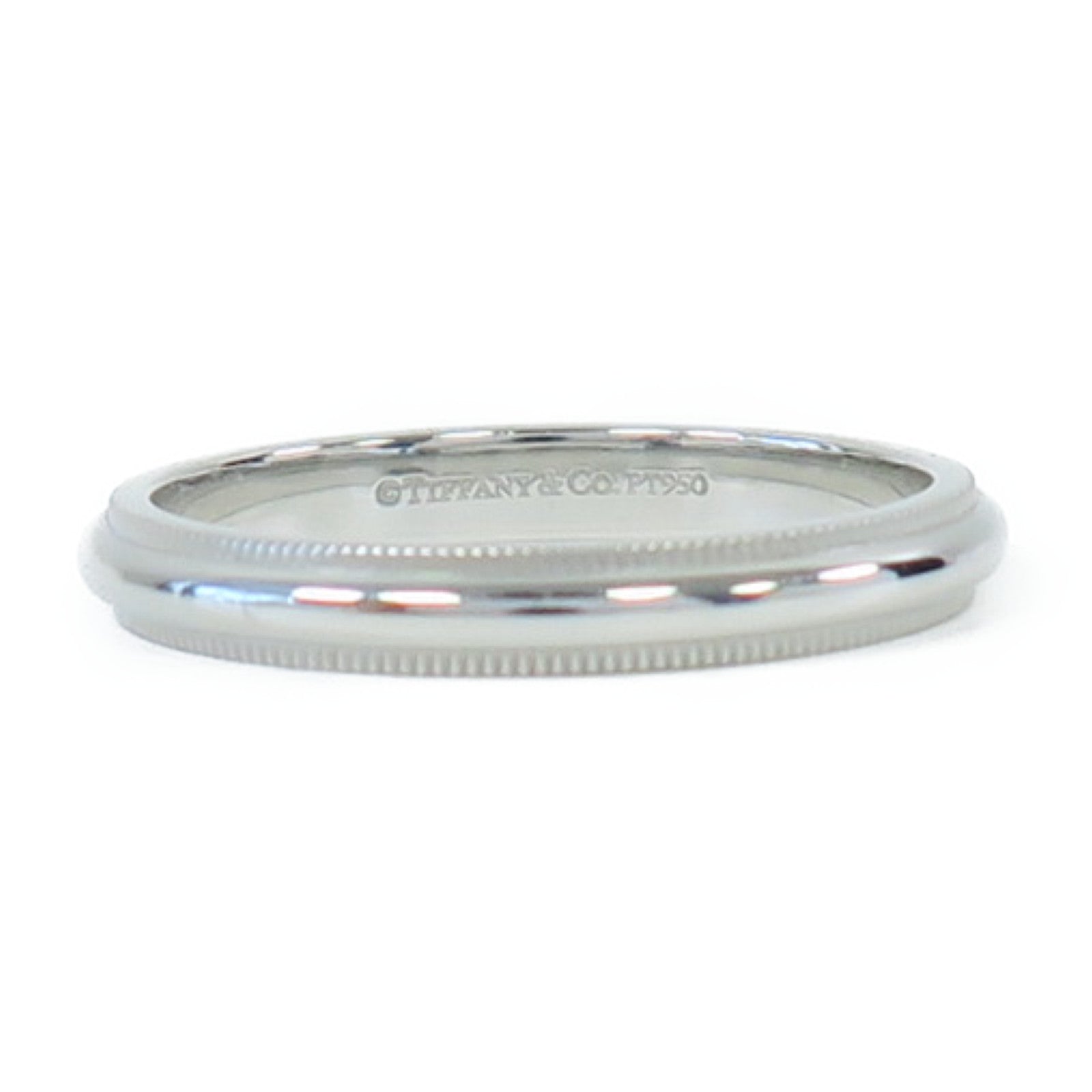 TIFFANY＆CO 【激減優惠】PT950鉑金Milg Rain Wedding Band Ring 5.9g戒指US#8.75銀色