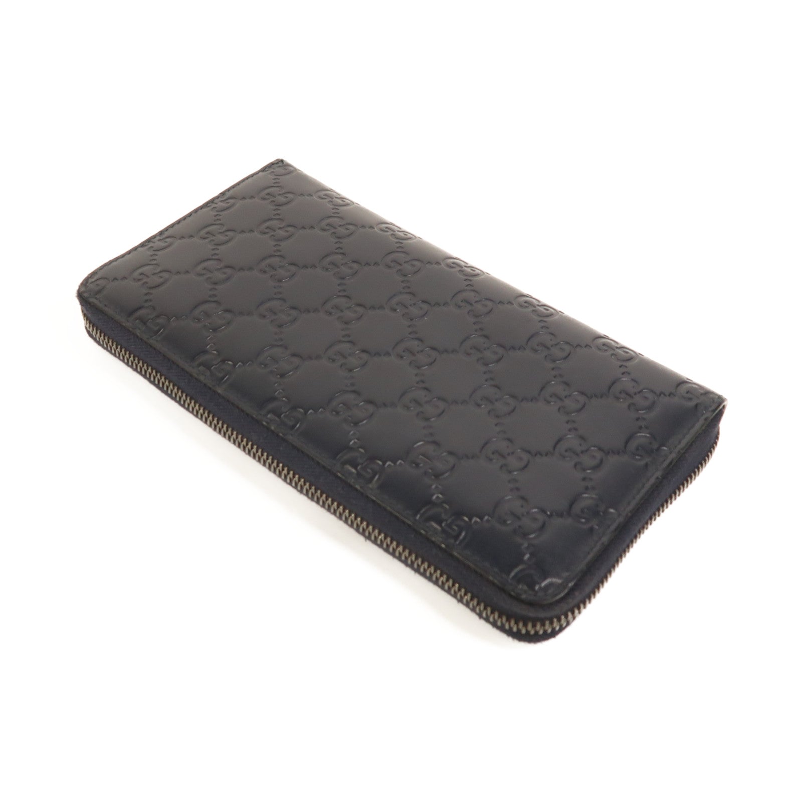 GUCCI 牛皮皮革Guccissima Long Wallet銀扣長錢包