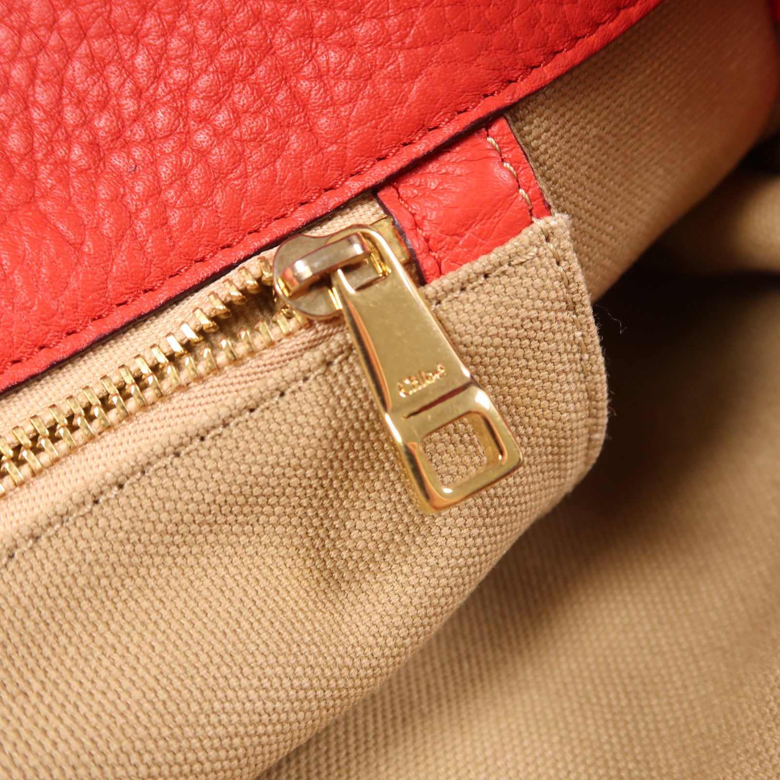 Chloe 【激減優惠】牛皮皮革Handbag金扣手挽袋