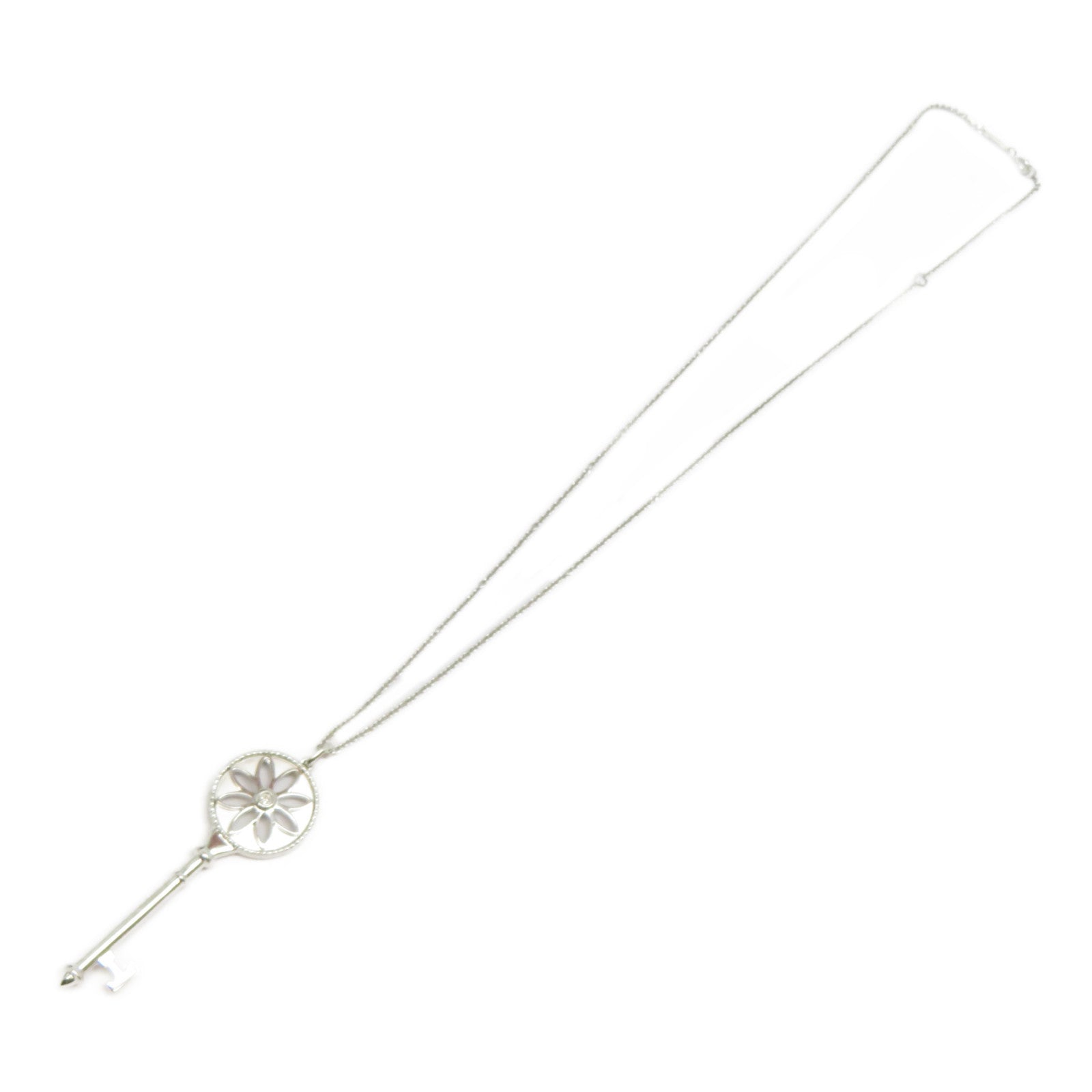 TIFFANY＆CO 【激減優惠】18K白金Star Key Necklace項鍊