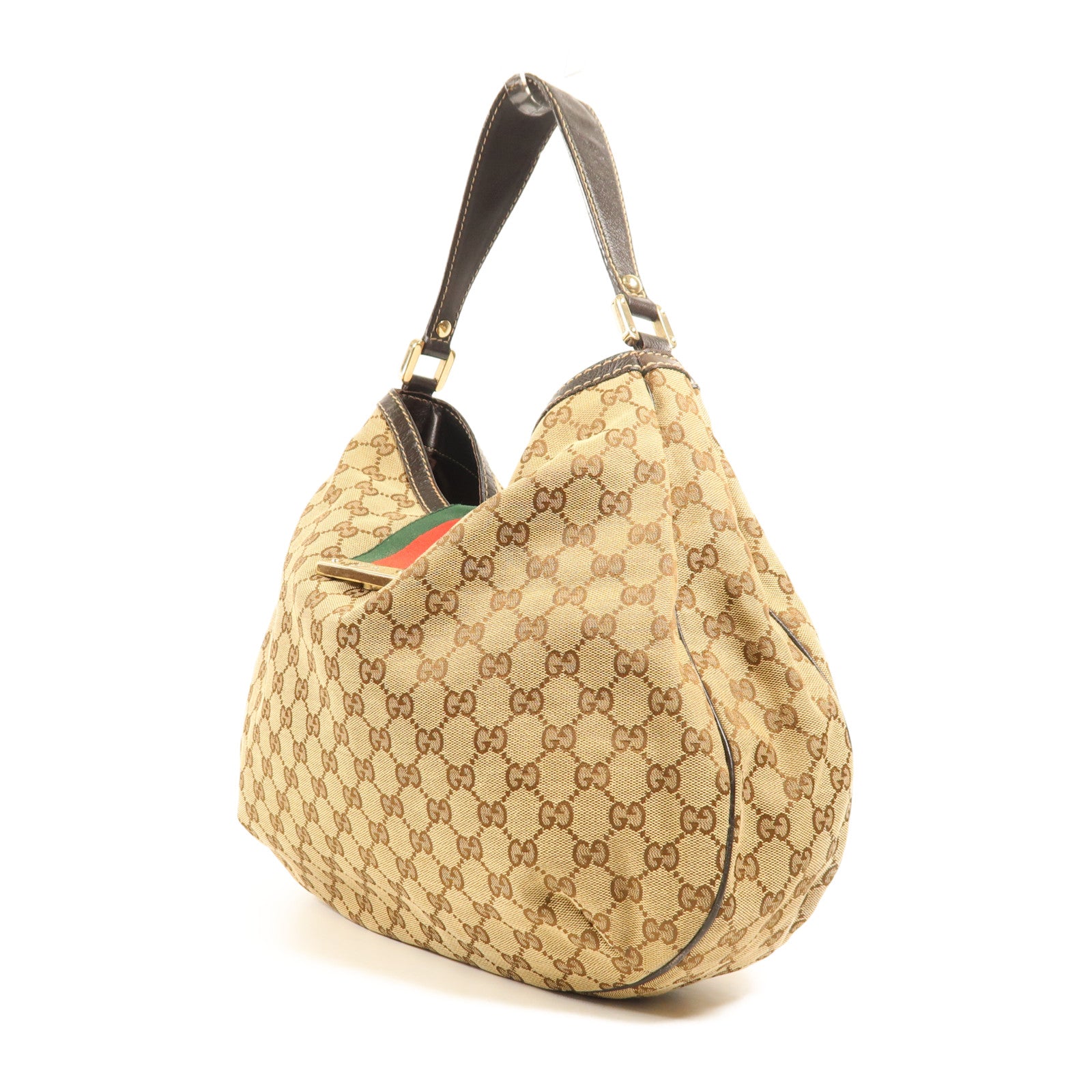GUCCI 帆布Shoulder Bag金扣肩背袋