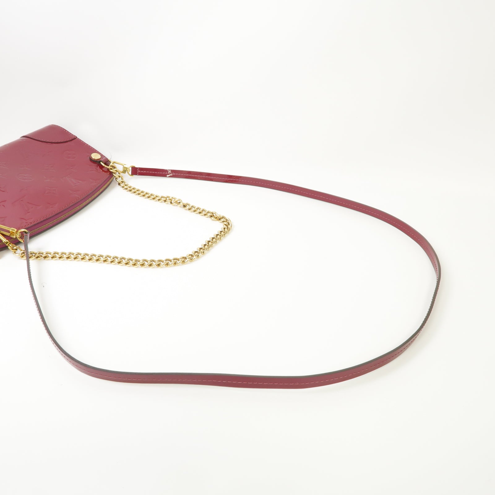 LOUIS VUITTON **【激減優惠】Vernis Santa Monica金扣肩背袋酒紅色