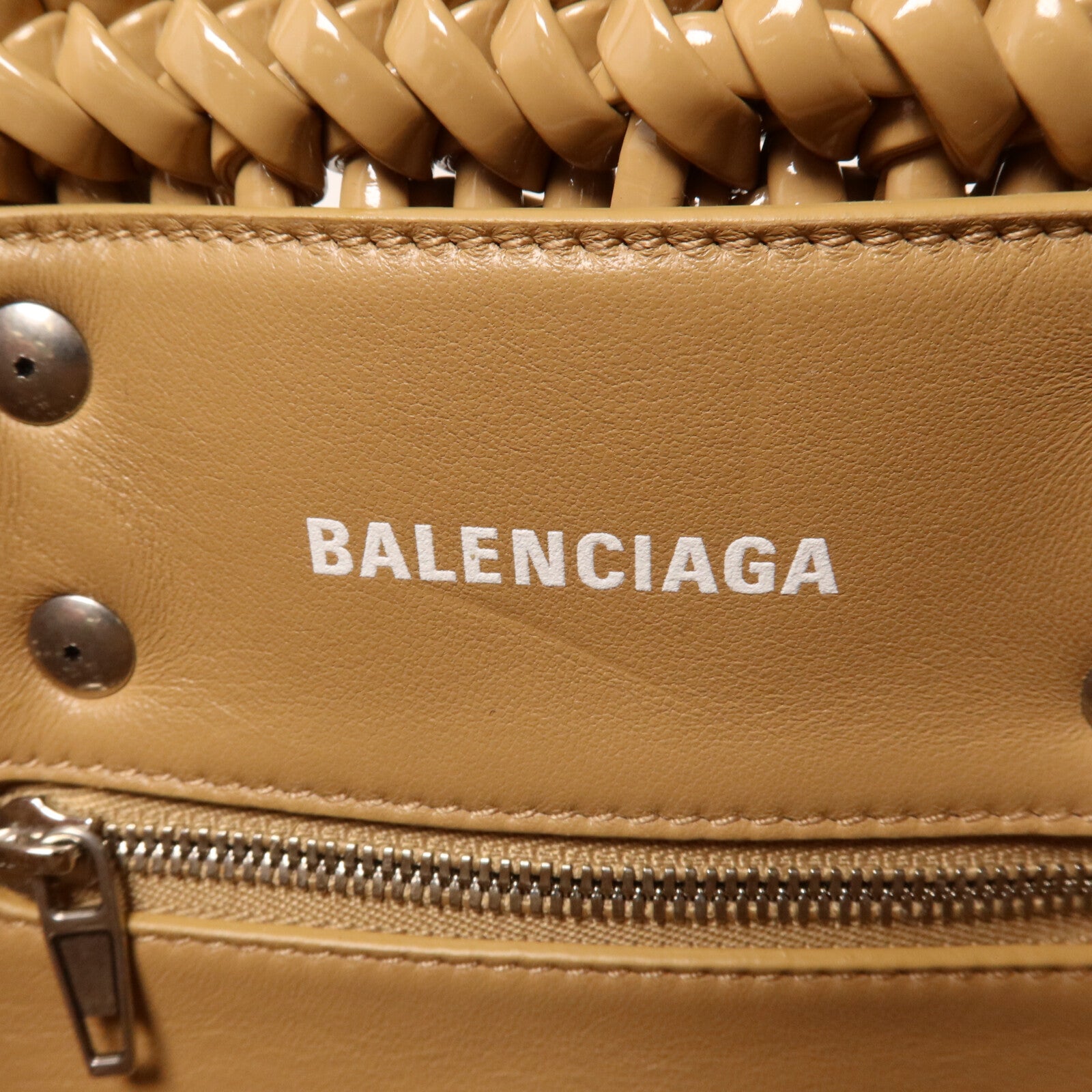 BALENCIAGA 漆皮皮革Bistro XXS手挽肩背兩用袋