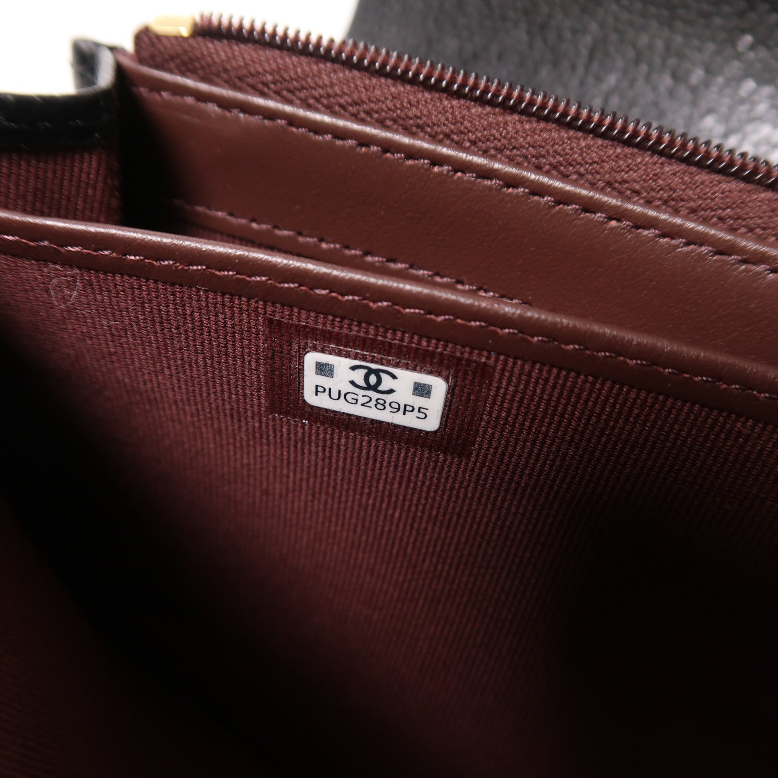 CHANEL 牛皮皮革Long Wallet金扣長錢包