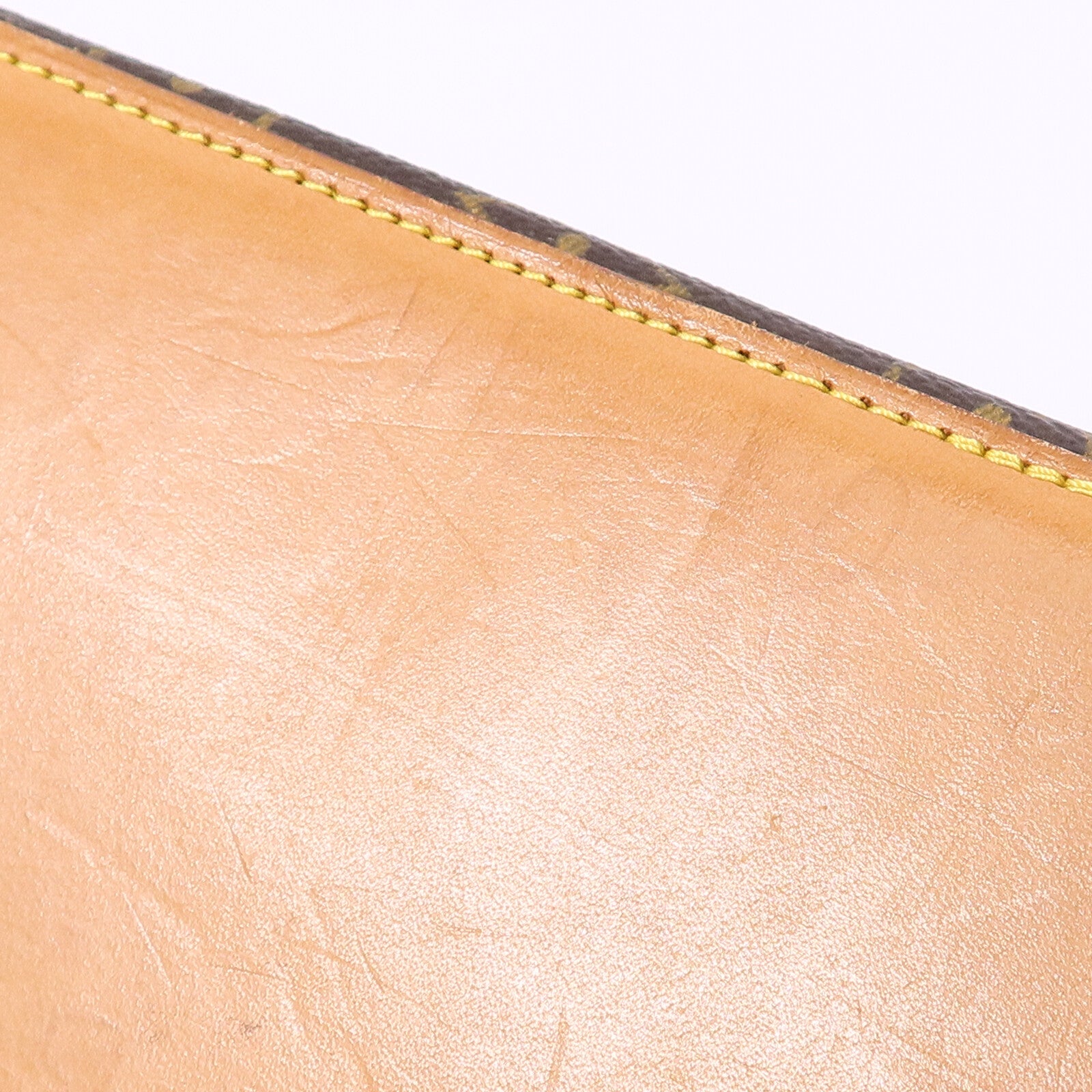 LOUIS VUITTON Monogram Cabas Mezzo金扣肩背袋棕色