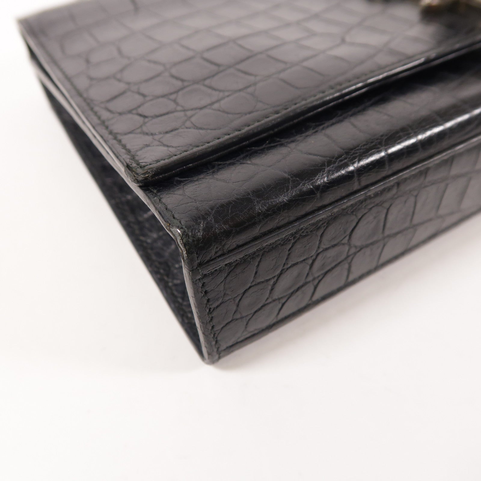 YVES SAINT LAURENT 牛皮皮革Kate Tassel銀扣鏈帶肩背袋