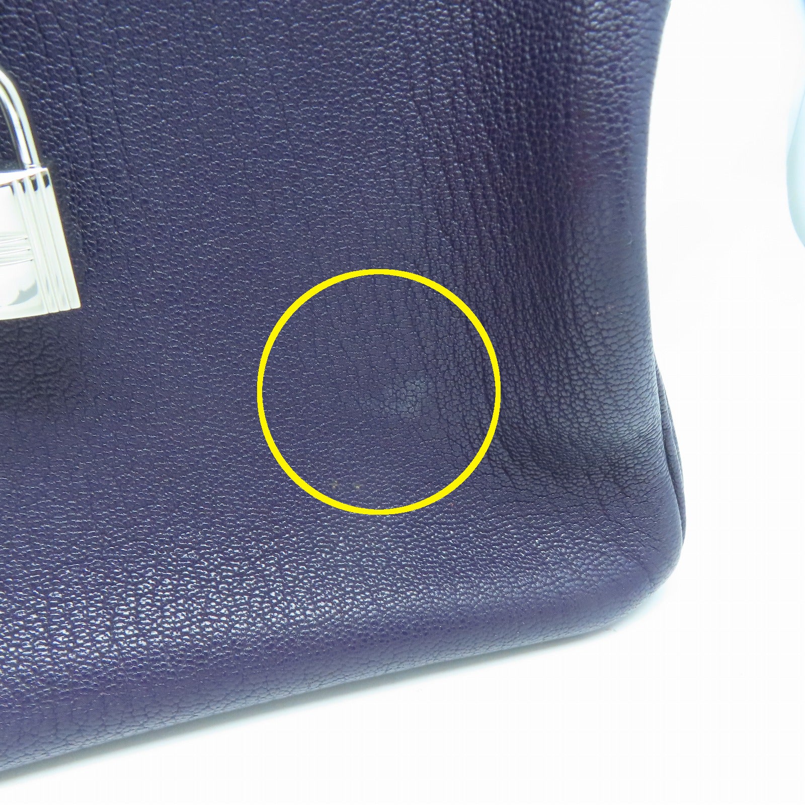 HERMES 【清倉大減價】Chevre皮革Birkin 35銀扣手挽袋葡萄乾紫色