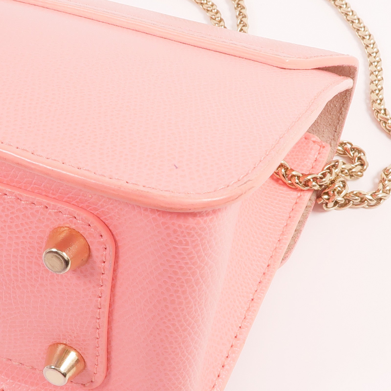 Furla 牛皮皮革Metropolis Mini Bag金扣鏈帶肩背袋