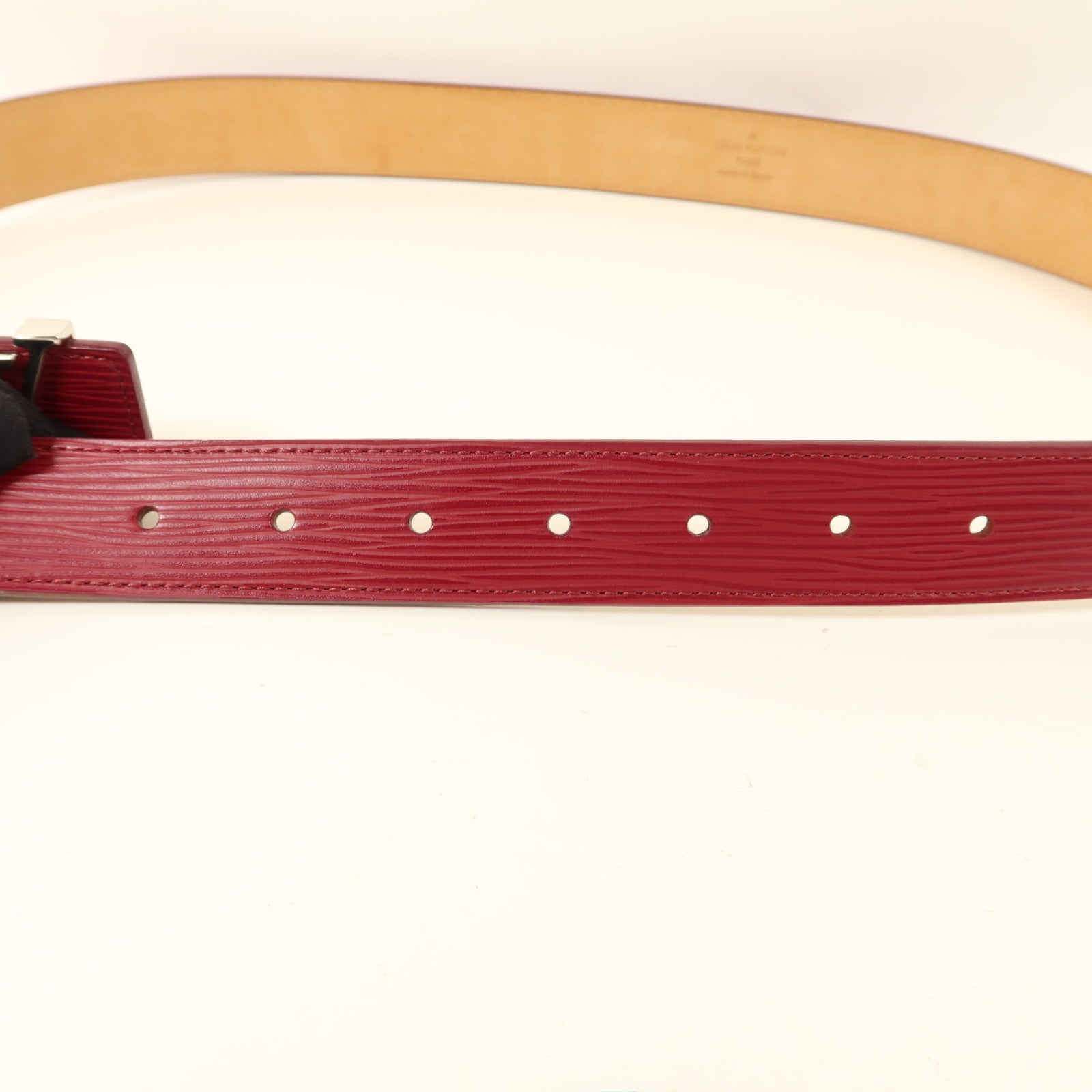 LOUIS VUITTON Epi Initials Belt 85cm皮帶