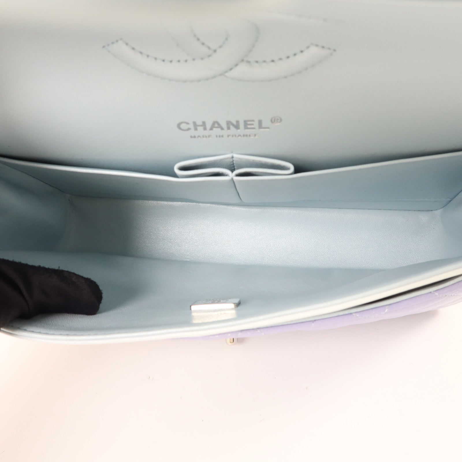 CHANEL 牛皮皮革Classic 25銀扣鏈帶肩背袋