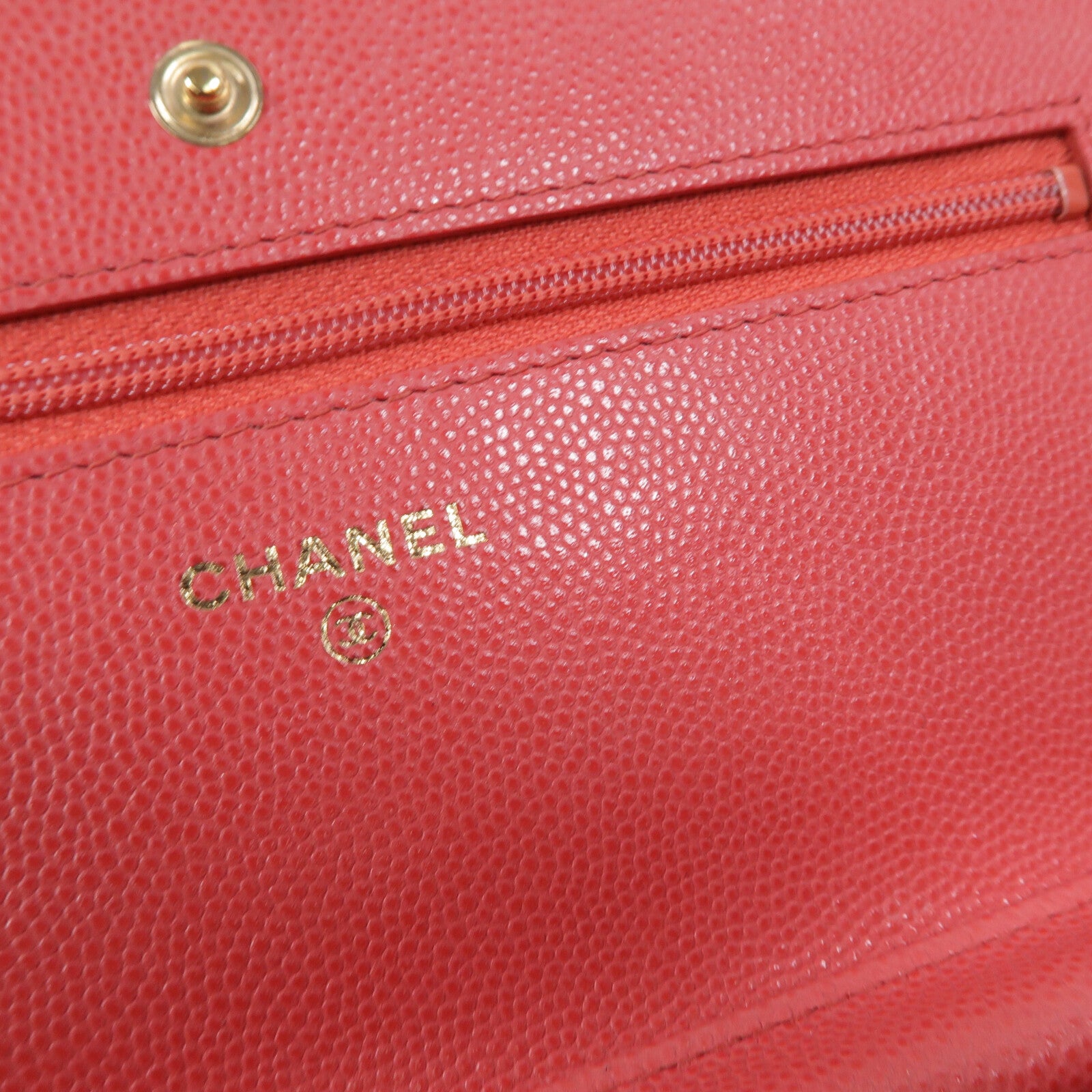 CHANEL 牛皮皮革WOC Wallet On Chain鏈帶肩背袋
