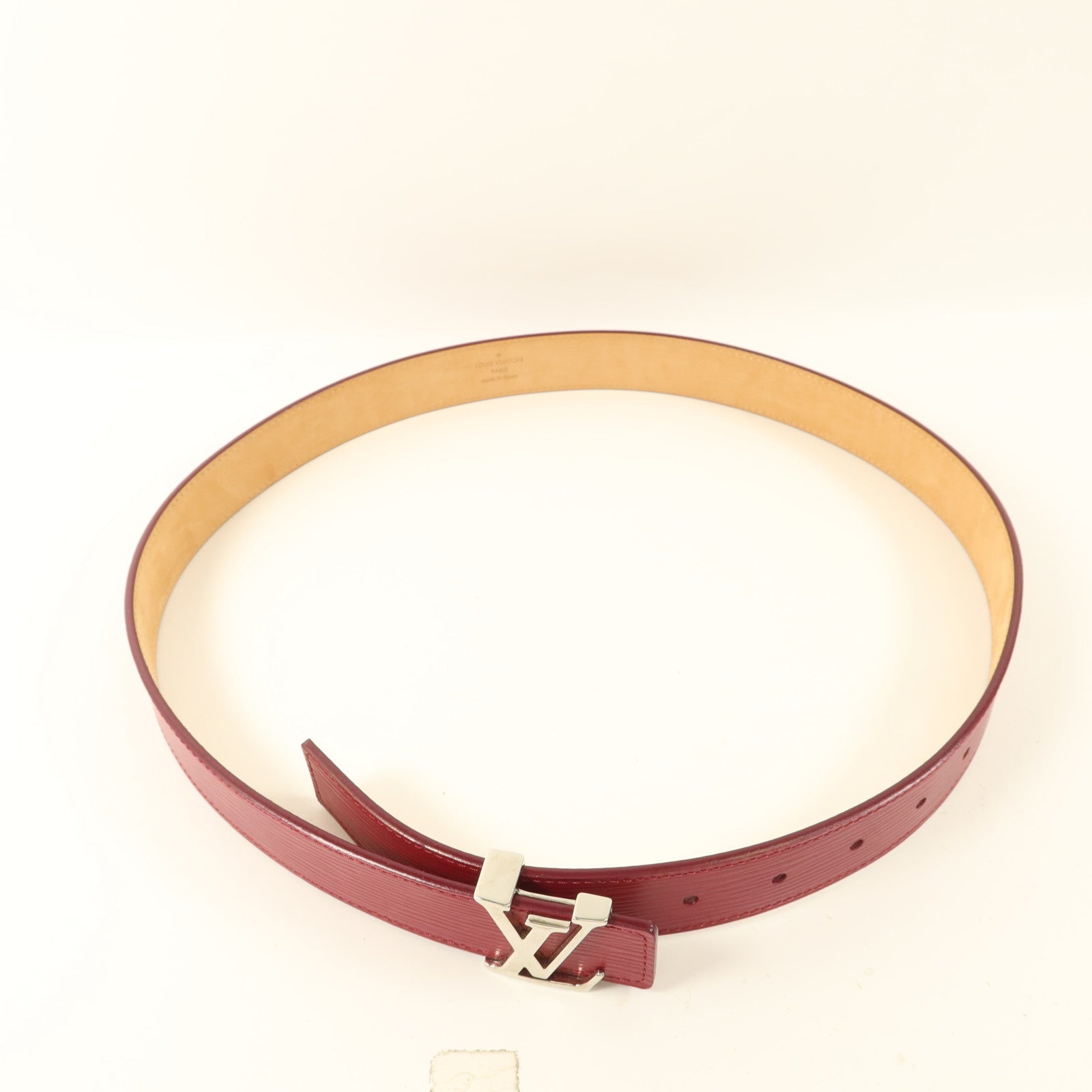LOUIS VUITTON Epi Initials Belt 85cm皮帶